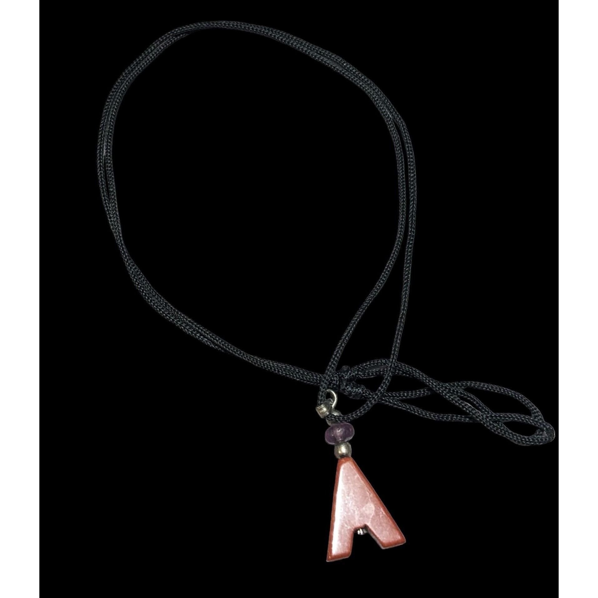 Other Red Jasper Minimalist Letter A Initial Necklace Size ONE SIZE - 4 Thumbnail