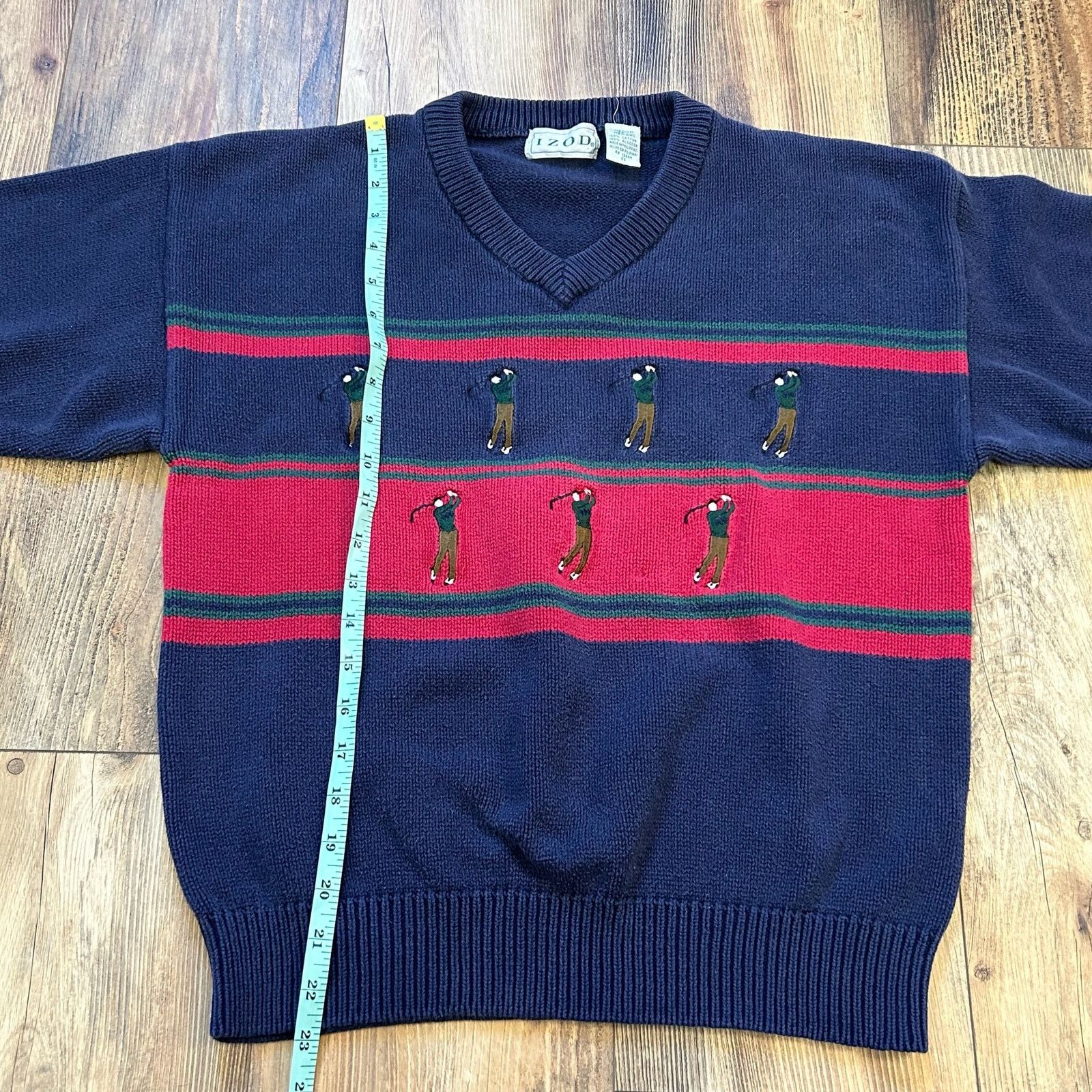 Izod × Vintage Vintage Golf Knit Sweater Izod Cotton V-Neck Grandpacore Size US S / EU 44-46 / 1 - 6 Thumbnail