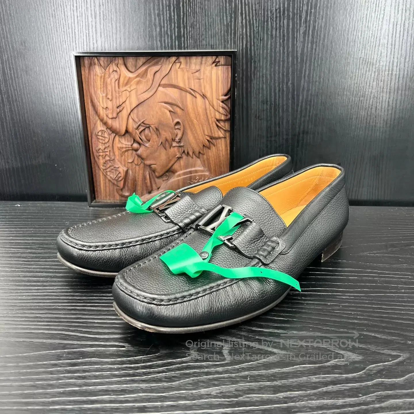 Louis Vuitton Black Leather Slip. Size US 10.5 / EU 43-44 - 1 Thumbnail