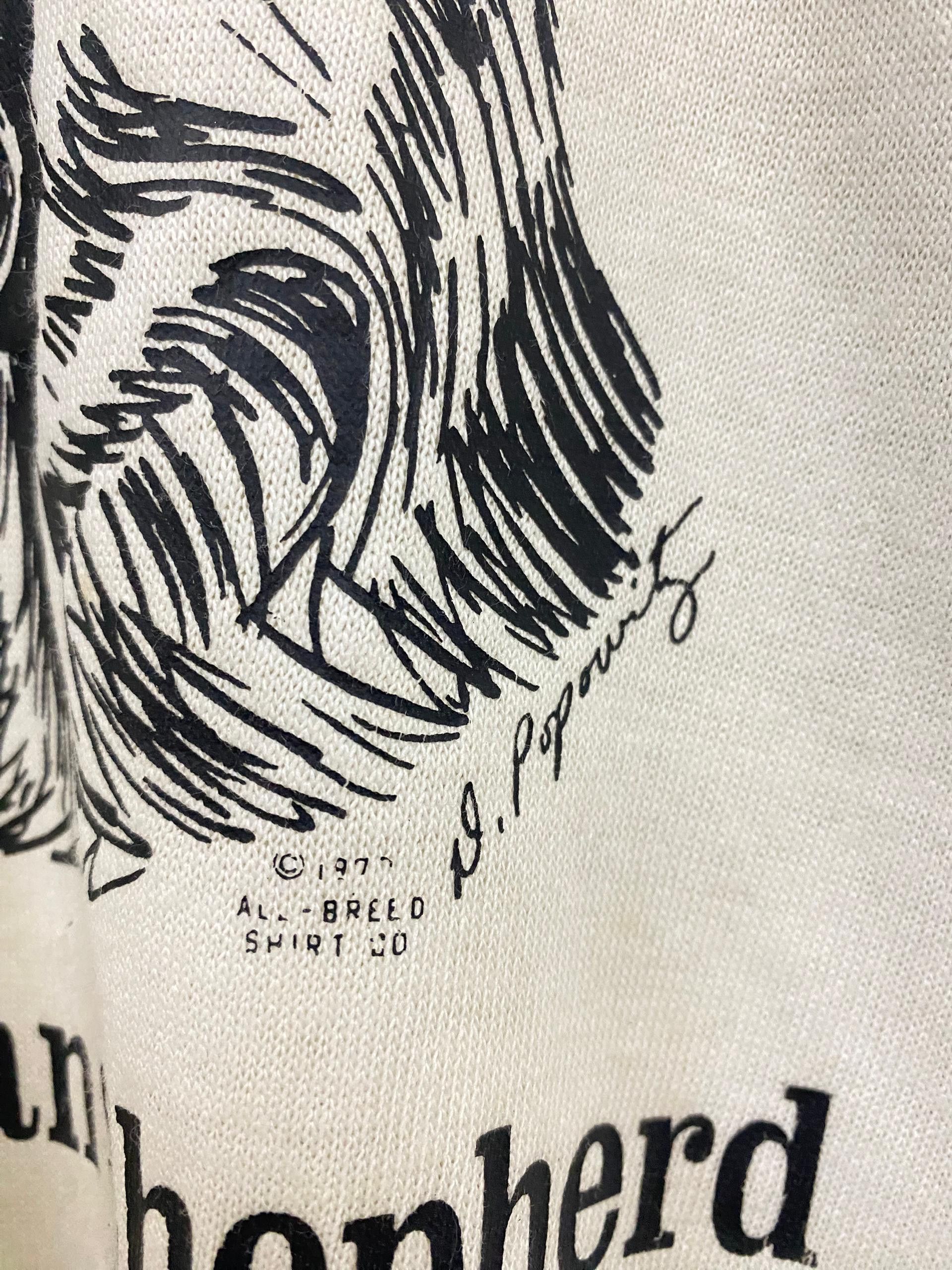 Vintage VTG 1970 GERMAN SHEPHERD GRAPHIC reglan tee Size US M / EU 48-50 / 2 - 5 Thumbnail