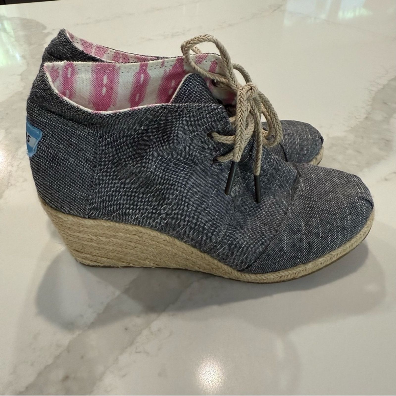 Toms Toms Desert LaceUp Espadrille Wedges Ankle Booties Womens 8 Size US 8 / IT 38 - 2 Thumbnail