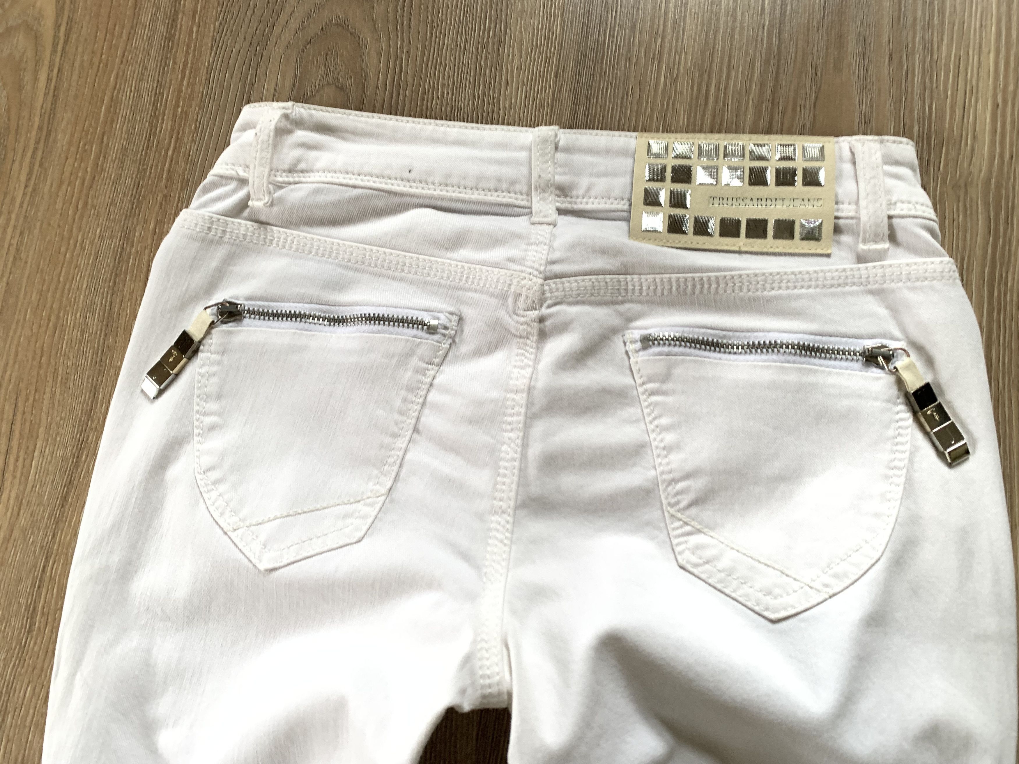 Trussardi × Vintage Trussardi Vintage White Denim Jeans Size 25" / US 0 / IT 36 - 6 Thumbnail