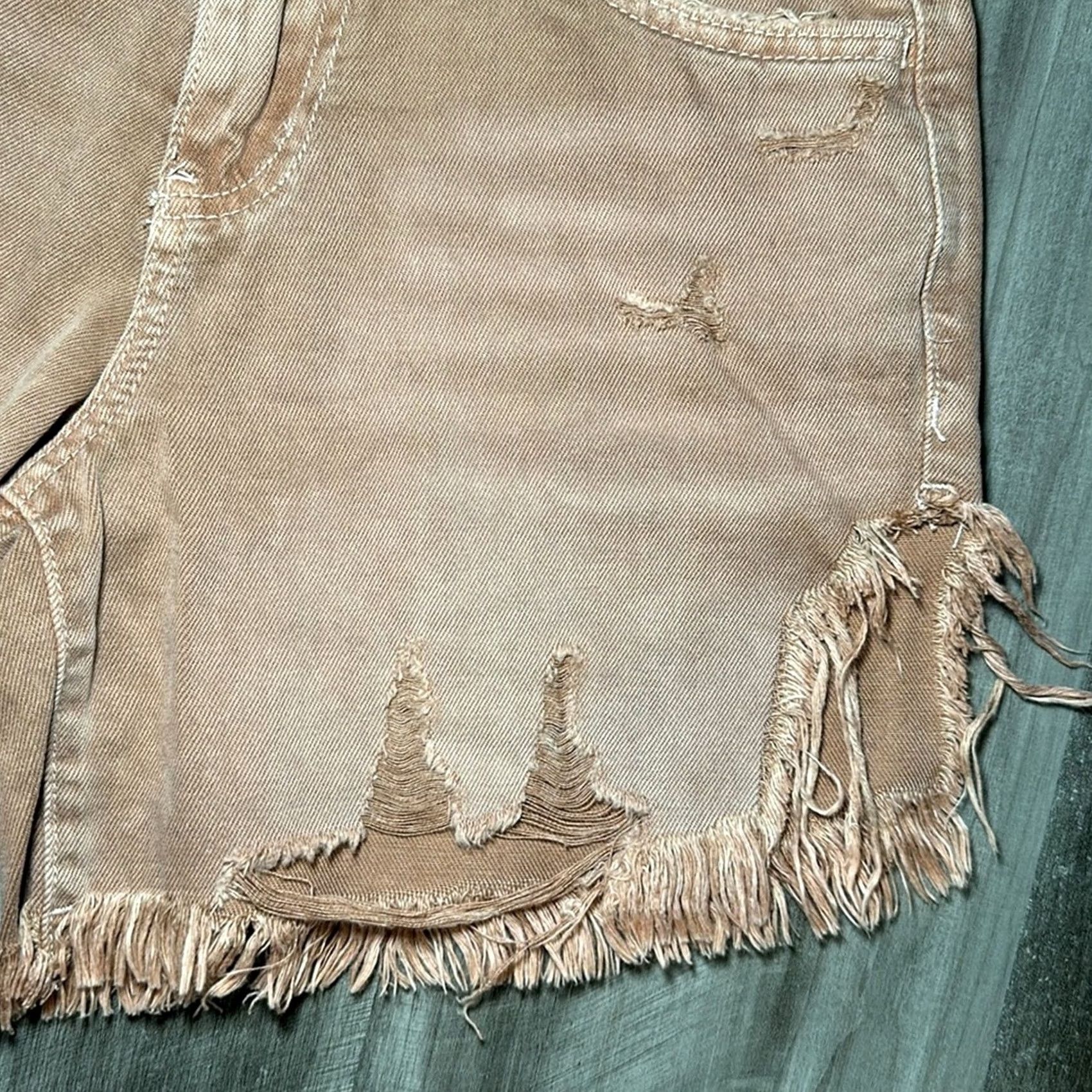 Vintage Vervet I Made You Look High Rise Frayed Distressed Denim Shorts XS Pink Women's Shorts XS Mauve Pink 90s? Size 26" / US 2 / IT 38 - 4 Thumbnail