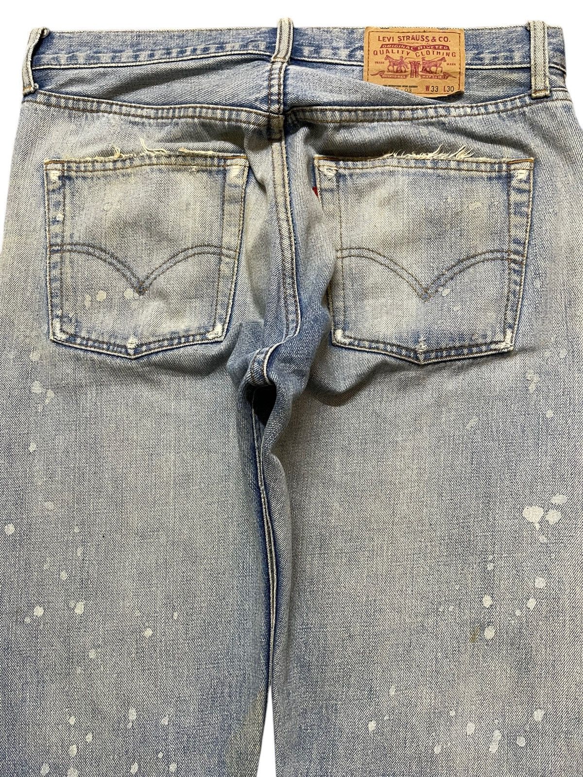 Levi's Vintage 90s Levis 505 Mud Wash Distress Painted Style Jeans Size US 33 - 5 Thumbnail