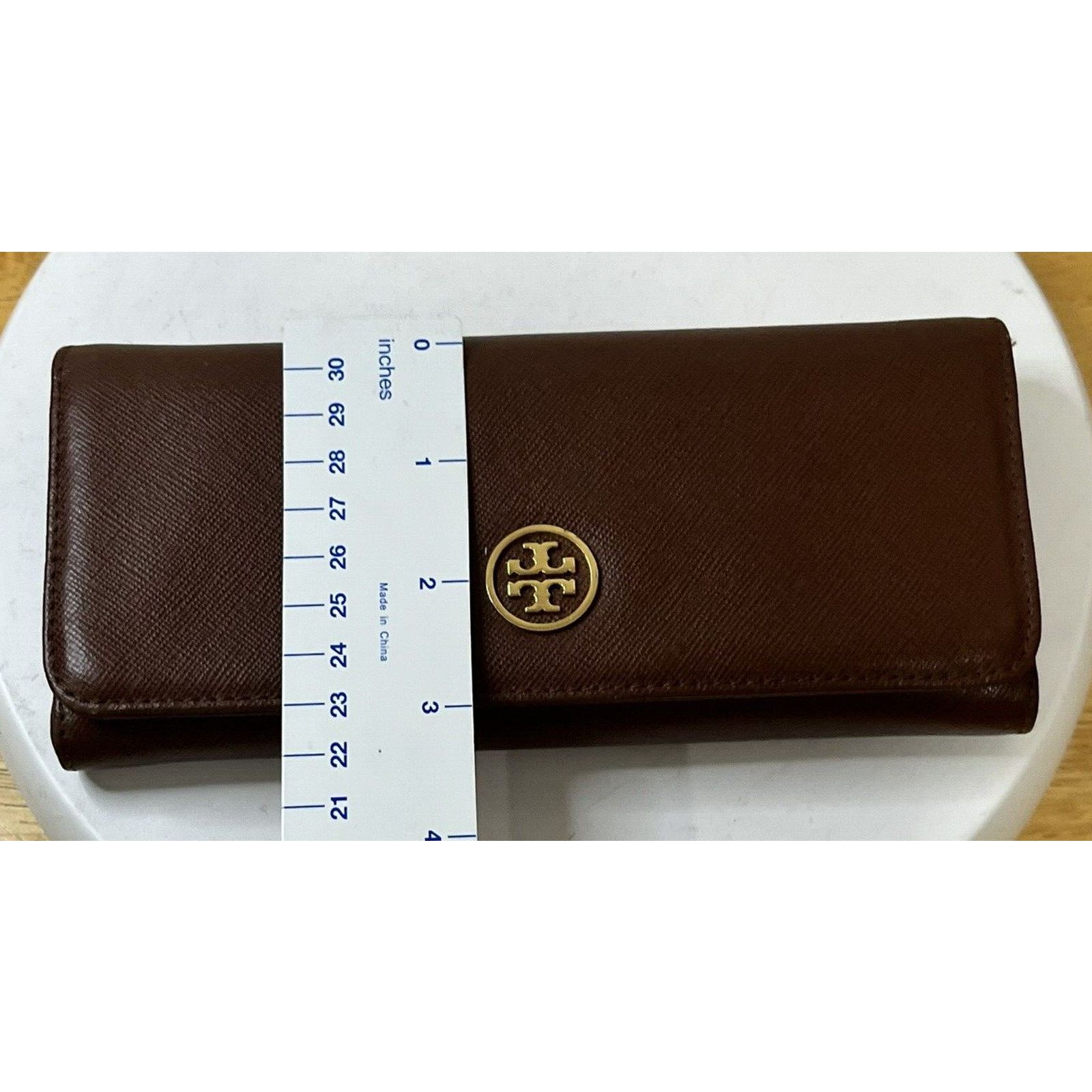 Tory Burch Tory Burch Zip Continental Wallet Brown logo card holder Size ONE SIZE - 6 Thumbnail