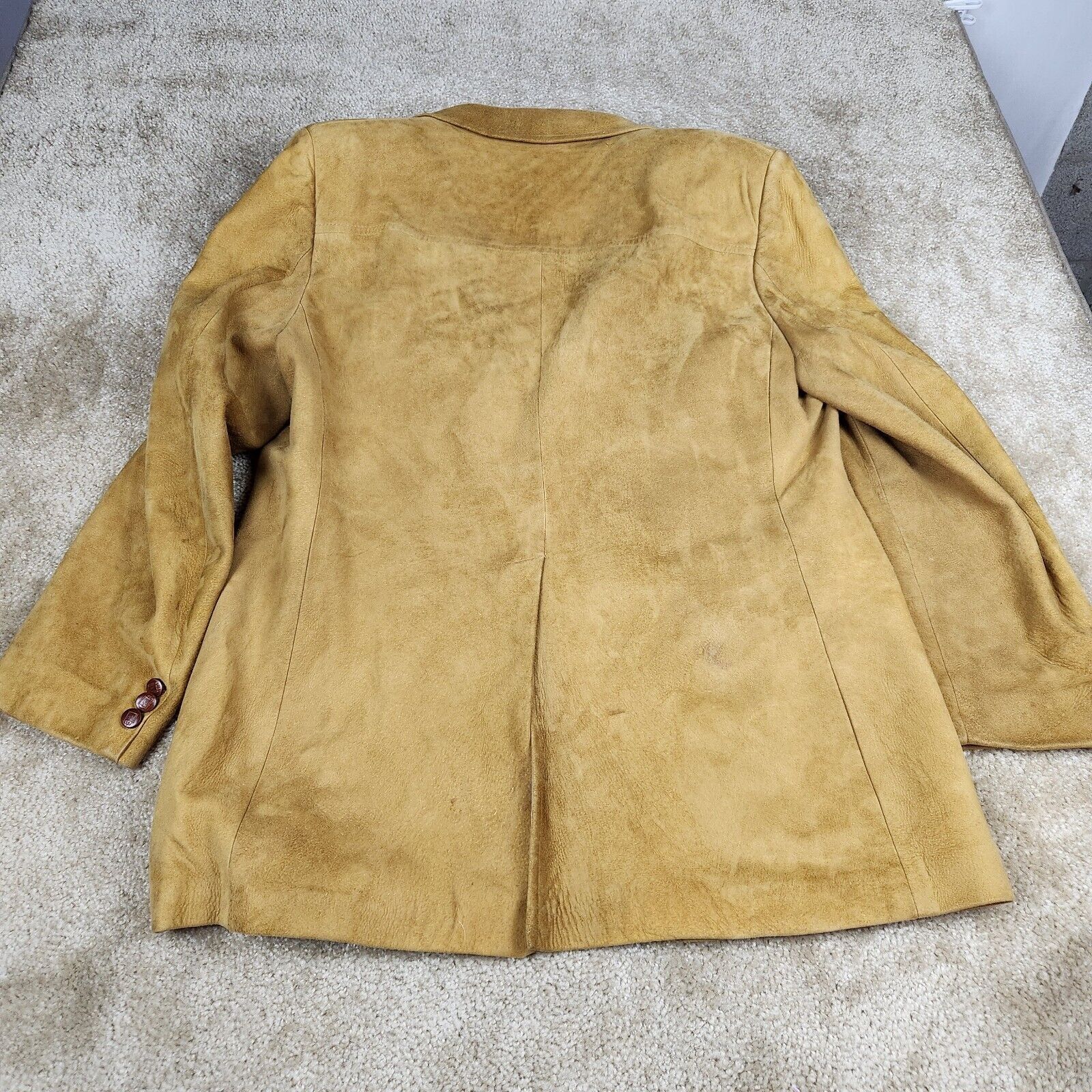 Corbin Corbin Vtg 70s USA Men Tan Lambskin Suede Blazer Coat Jacket Size US S / EU 44-46 / 1 - 6 Thumbnail