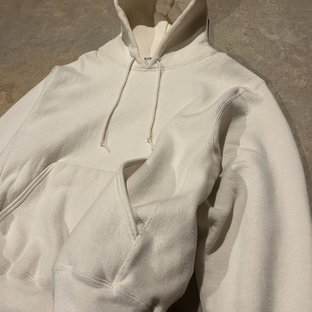 Lee × Vintage Essential Vintage 90s Lee Reverse Weave Cream Hoodie Size US XL / EU 56 / 4 - 3 Thumbnail