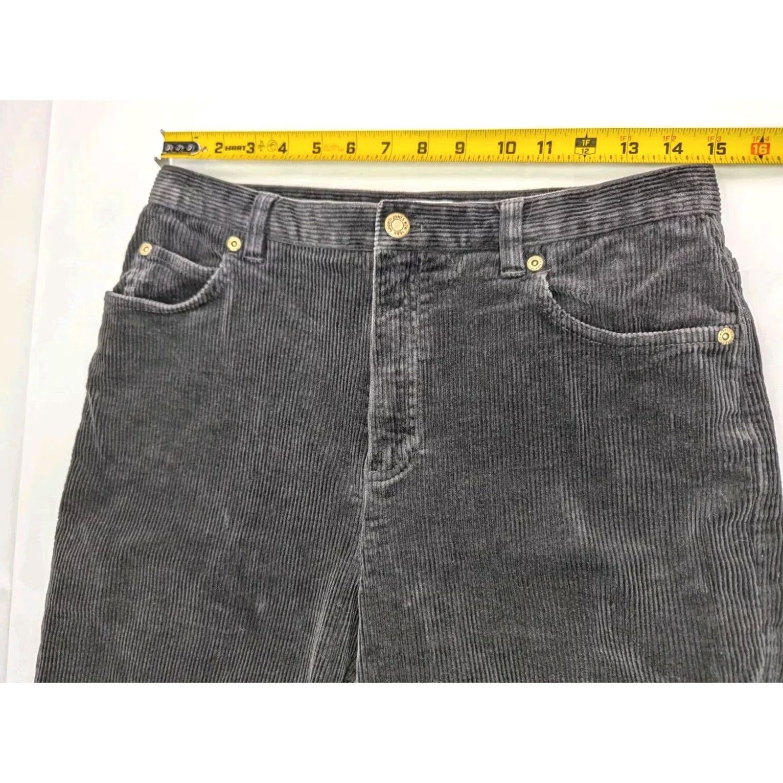 Jones New York Jones New York Sport Women's Chino Pants Black 10 Regular Mid Rise 30x30 Corduroy Stretch Size 32" / US 10 / IT 46 - 5 Thumbnail