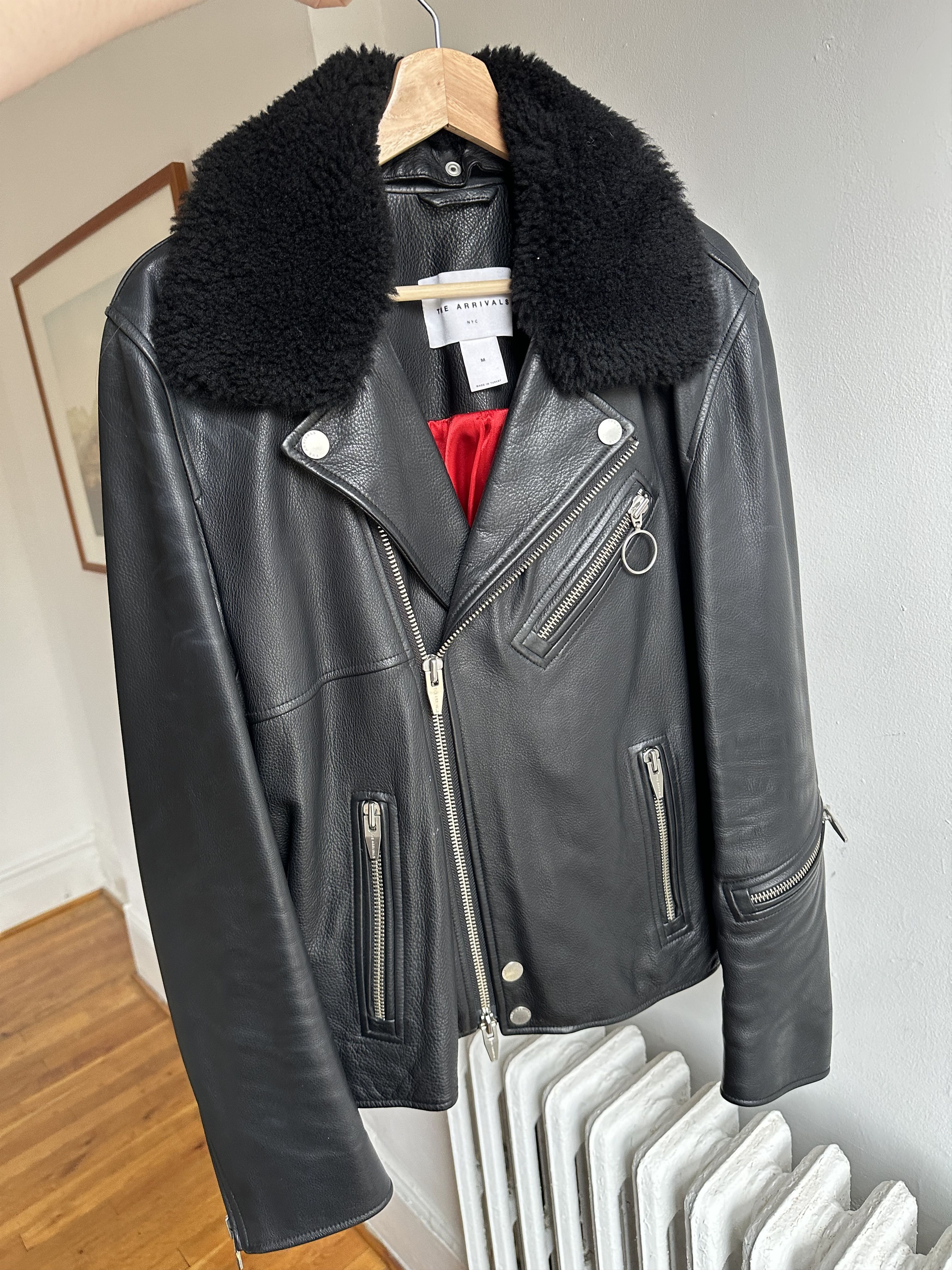Fur Collar Zara Mens Faux Leather Jacket ZARA Double Faced Faux