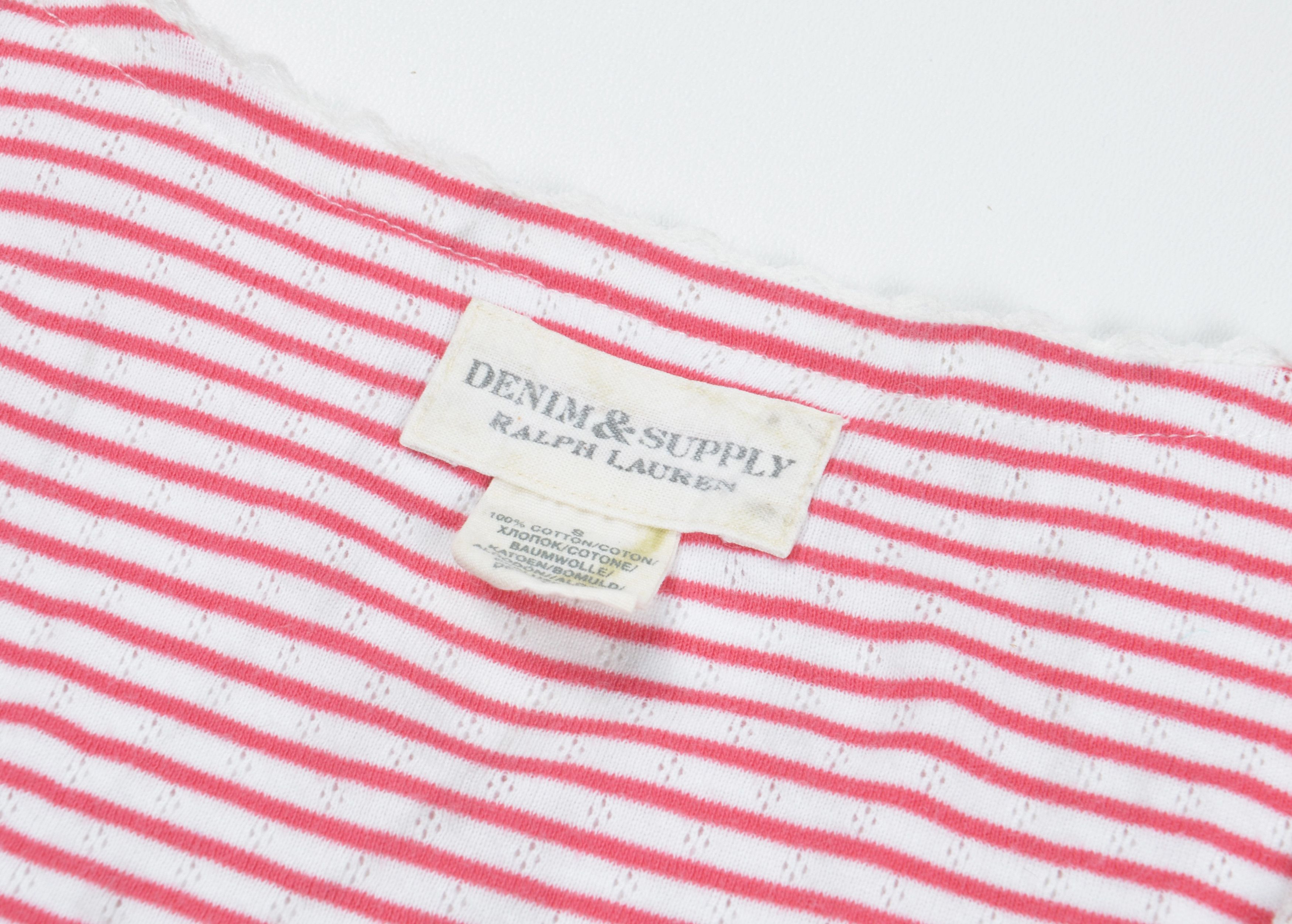 Denim & Supply Ralph Lauren Ralph Lauren Denim & Supply Y2K Striped Babydoll Henley Top Size S / US 4 / IT 40 - 8 Thumbnail