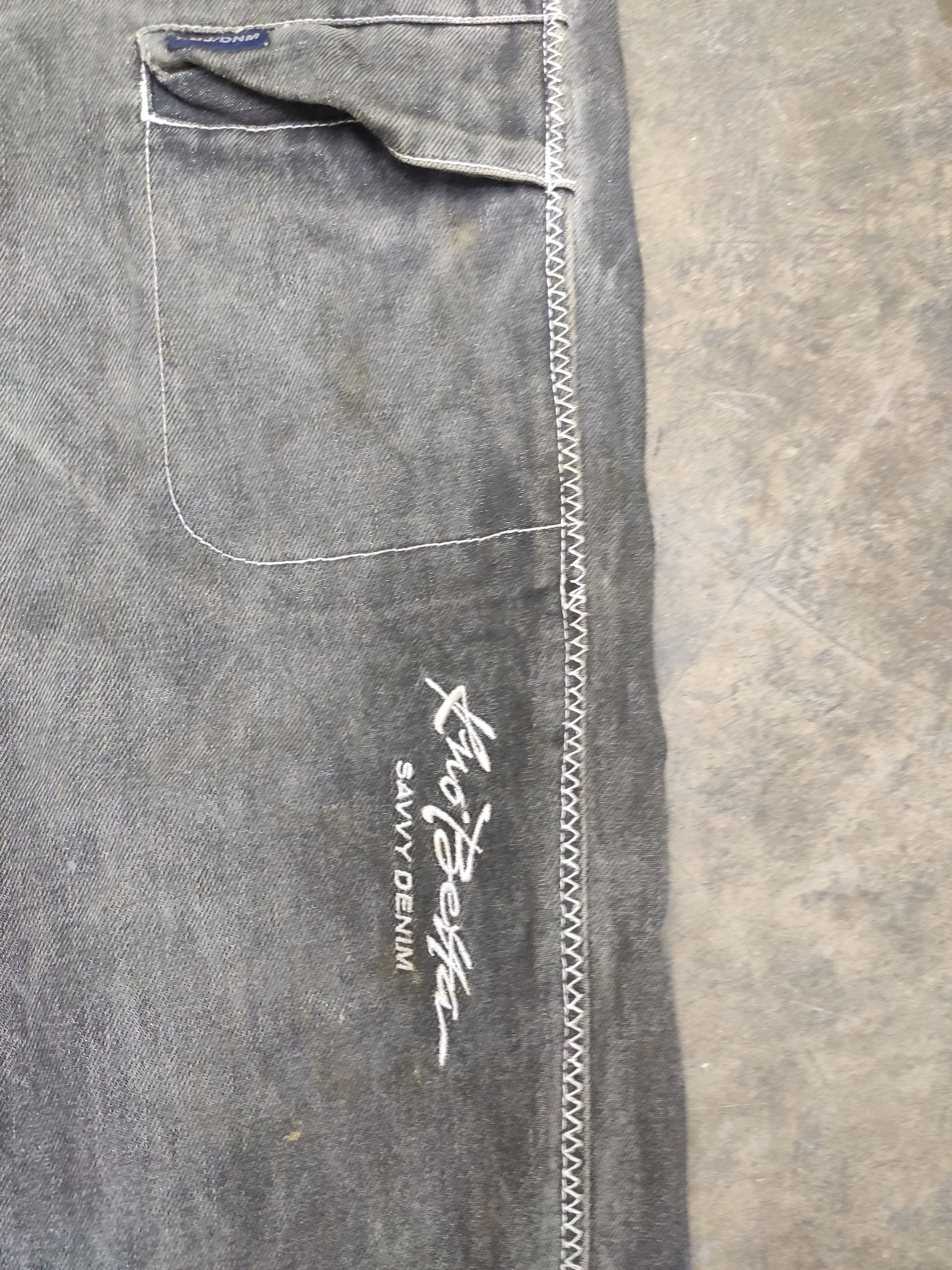 Fubu 🔥 Kno Betta savvy denim baggy JNCO design hype faded Size US 36 / EU 52 - 7 Thumbnail