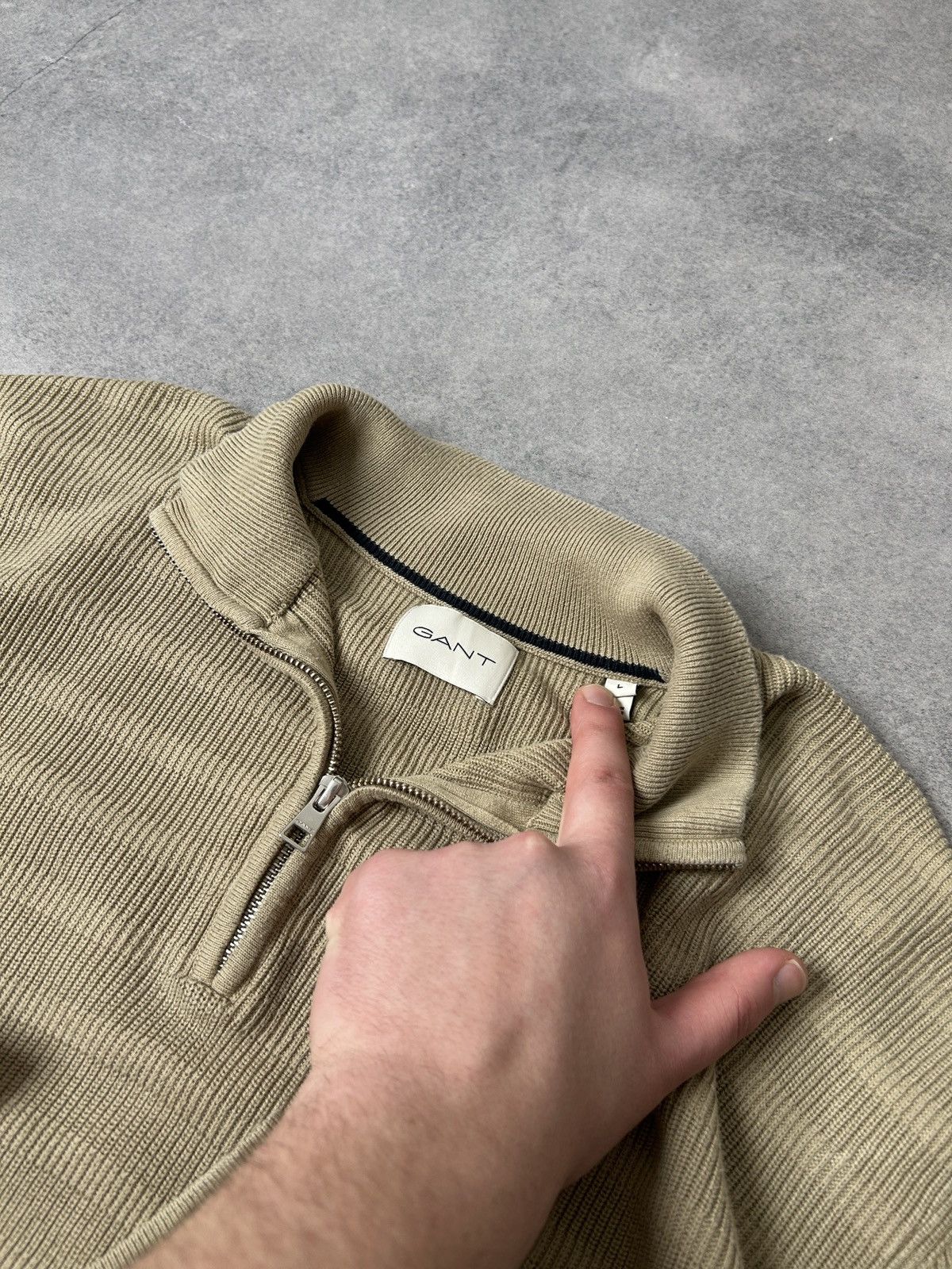 Gant Gant 1/4 zip wool striped sweatshirt mens RRP 175$ Size US L / EU 52-54 / 3 - 5 Thumbnail