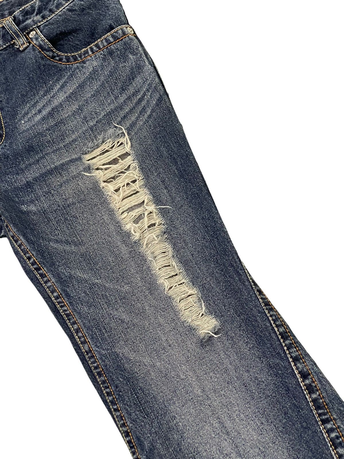 Japanese Brand Flare Jeans Supure Distress Low Rise Boot Cut 8🟦1 Size US 32 / EU 48 - 7 Thumbnail