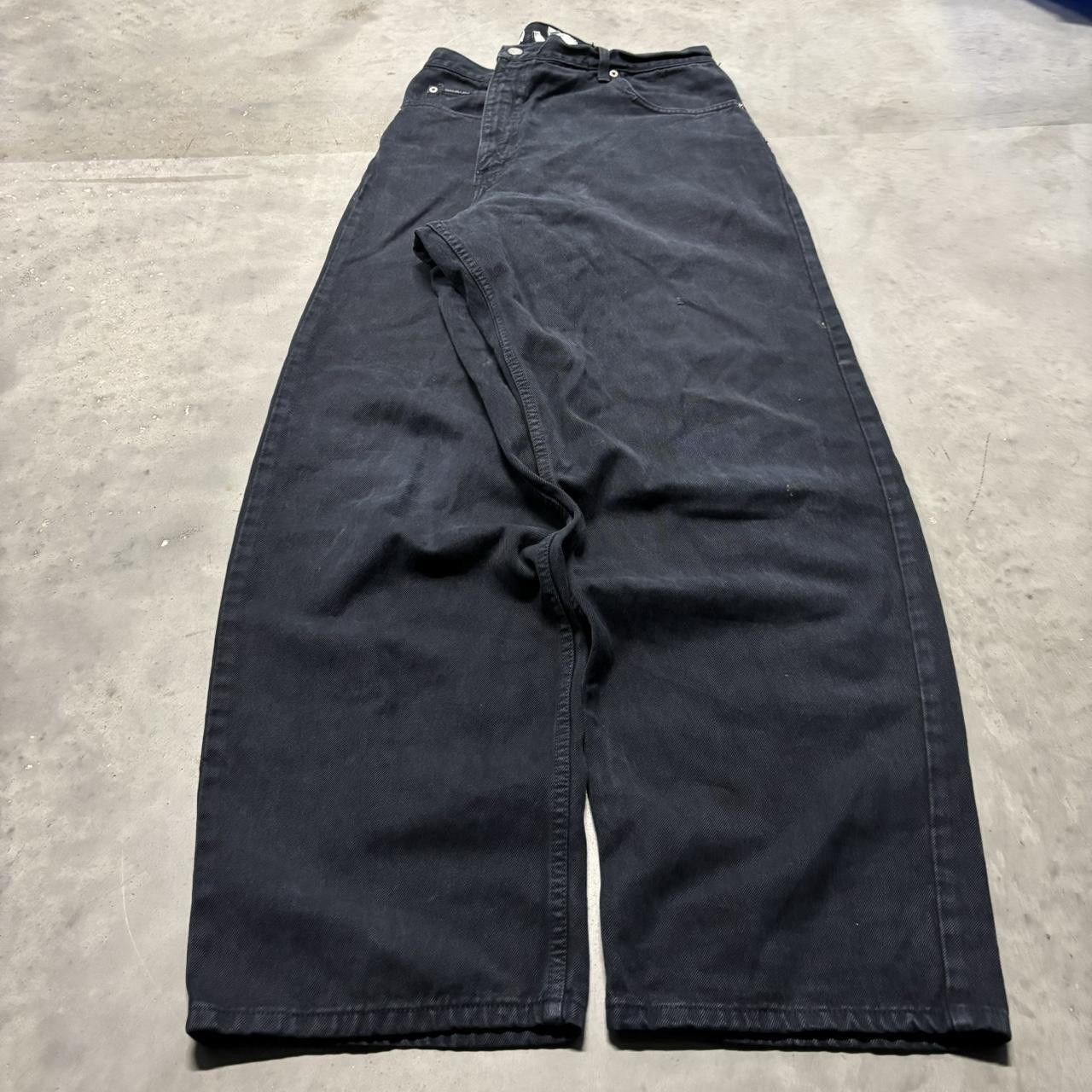 Calvin Klein × Vintage Crazy Vintage Y2K/2000s Baggy Dark Navy Blue Calvin Klein Skater Denim Jeans! Size US 40 / EU 56 - 3 Thumbnail