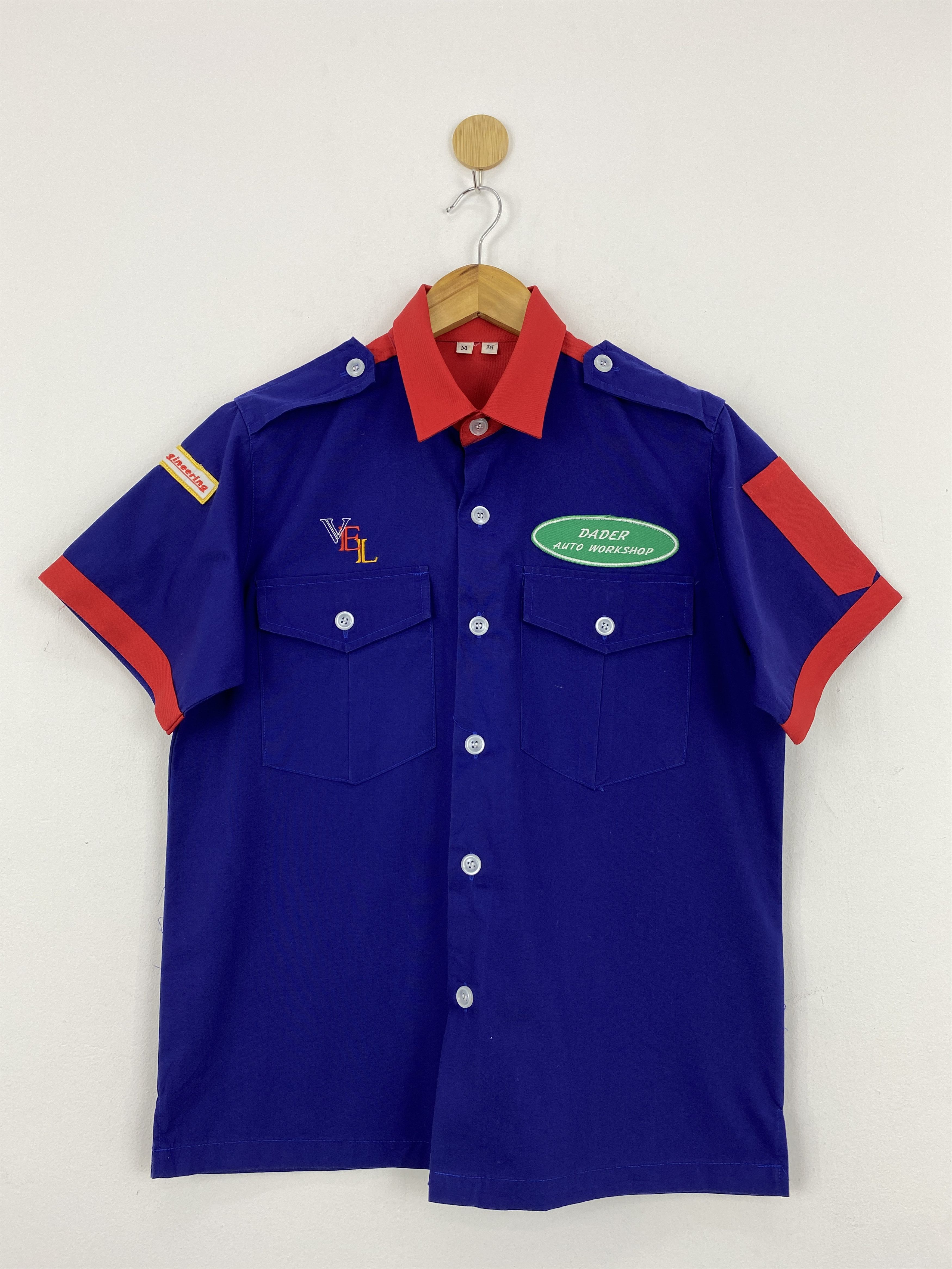 Japanese Brand × Vintage 80s Vintage Japanese Brand Worker Button Up Workwear J1804 Size US M / EU 48-50 / 2 - 1 Thumbnail