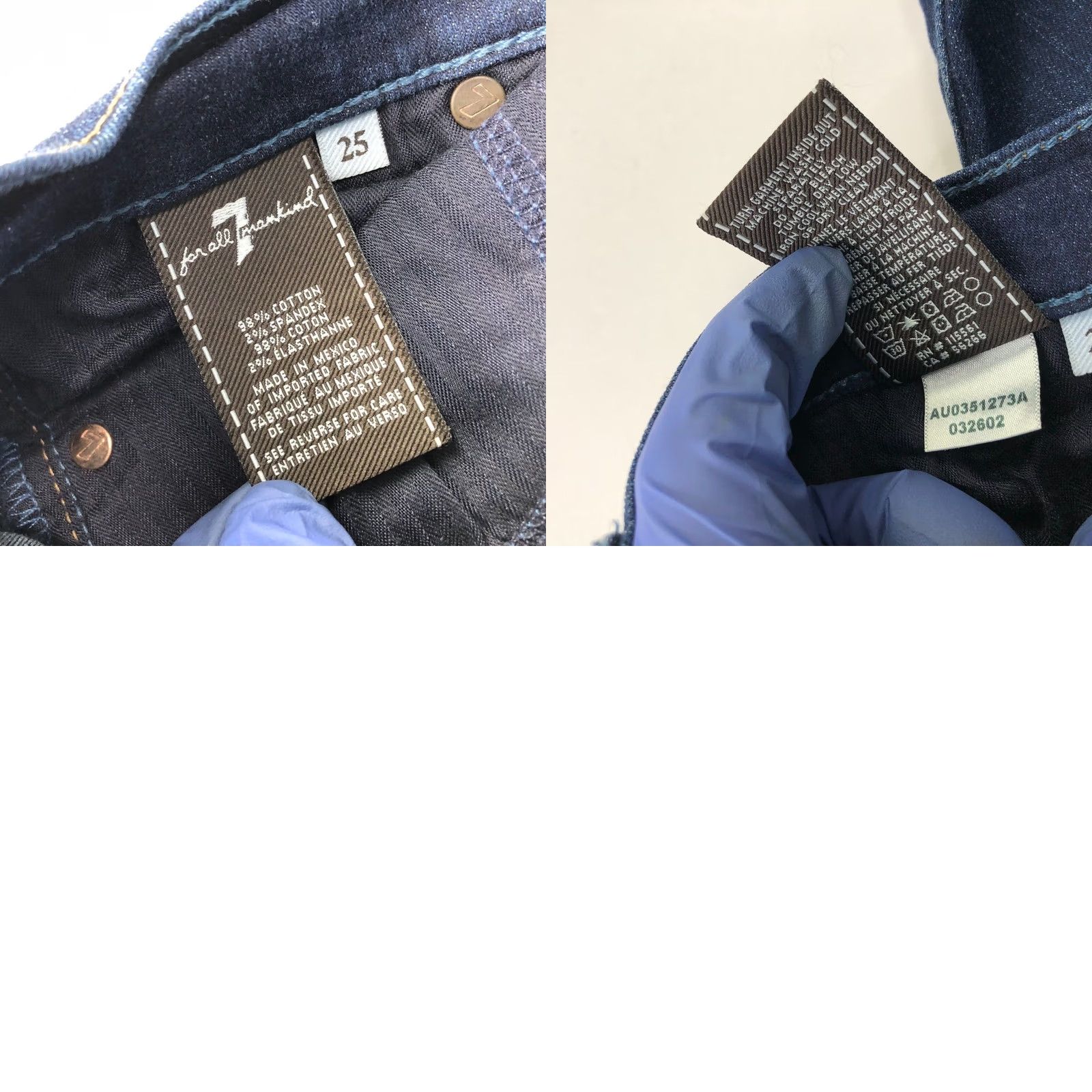 7 For All Mankind 7 For All Mankind The Slim Cigarette Jeans Low Rise Denim 7 For All Mankind Blue 25 27W 29L Womens Jeans Slimming 5-Pocket Size 42" / US 20 - 8 Thumbnail