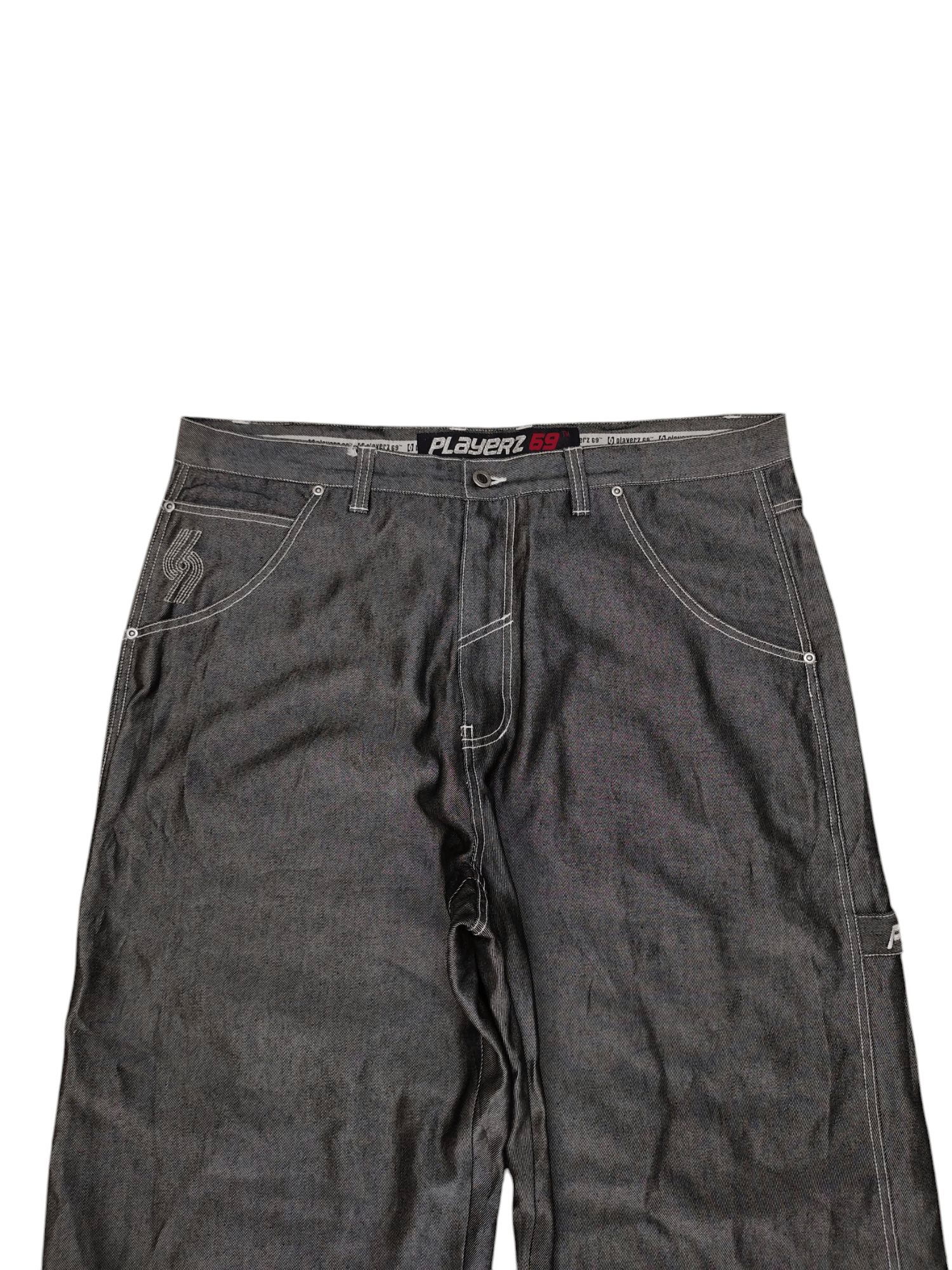 Southpole Baggy Jeans Playerz 69 Carpenter Distress Denim Wide Leg Y2k Size US 40 / EU 56 - 8 Thumbnail
