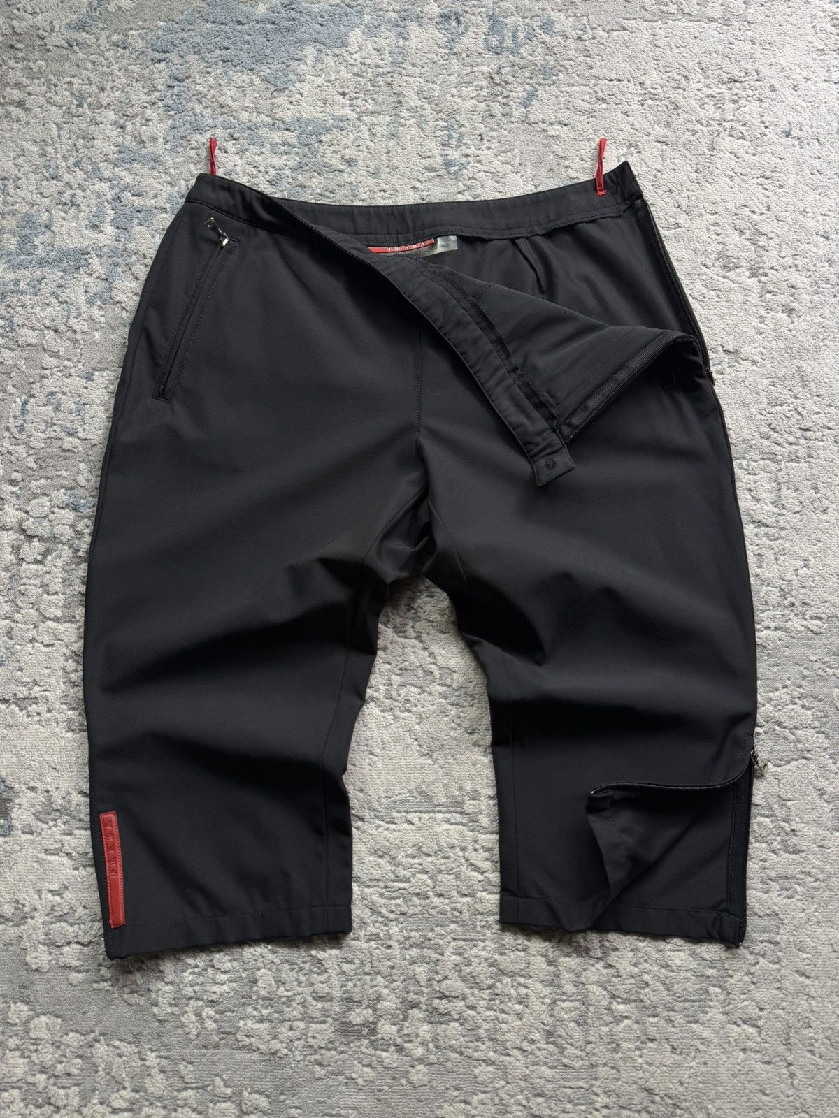 Prada Prada Vintage linea Rossa Sport Red Tab Black Long Shorts 44 Size 27" / US 4 / IT 40 - 2 Thumbnail