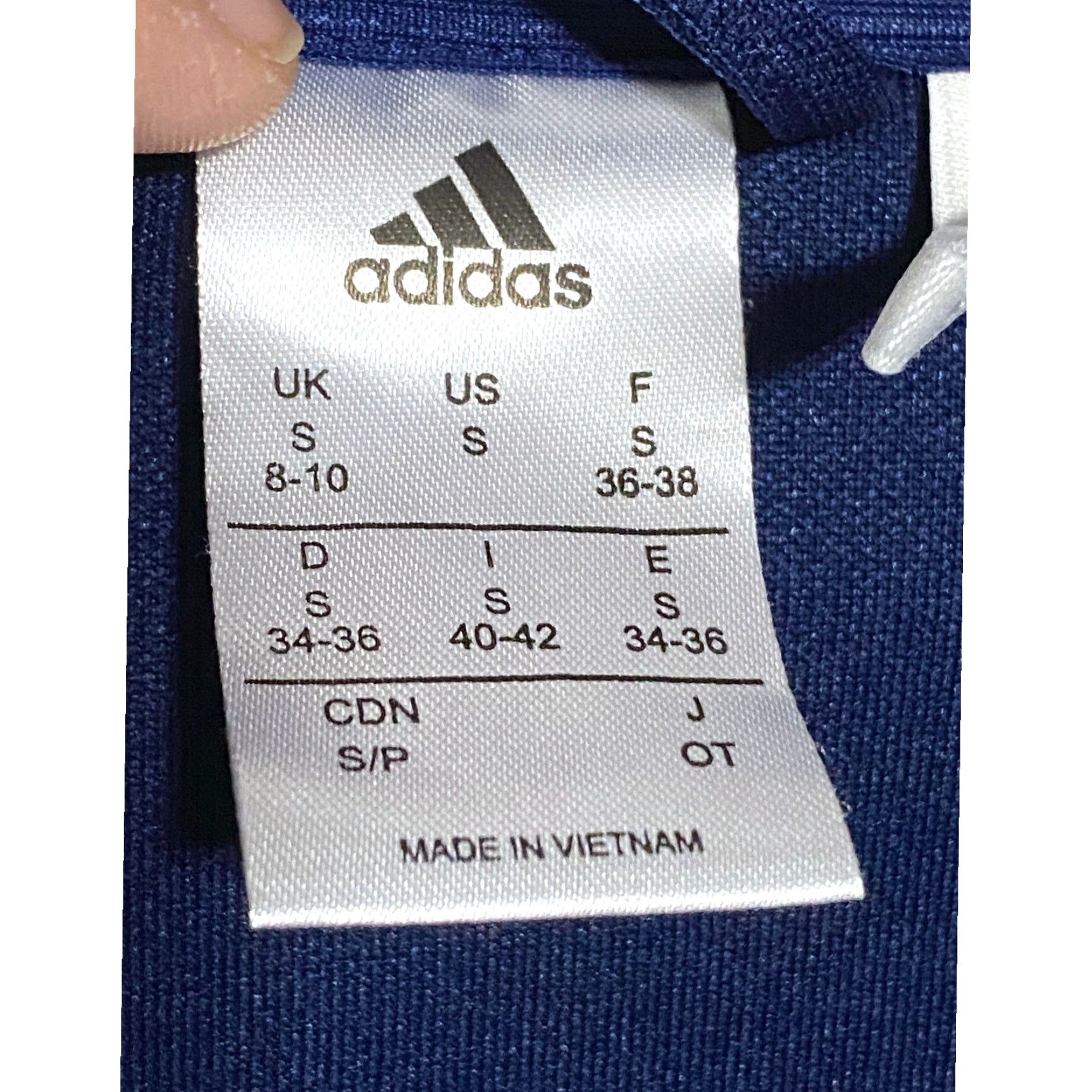 Adidas Adidas Track Jacket Mens S Blue Climalite Full Zip Performance Tracksuit Top Size 36R - 5 Thumbnail