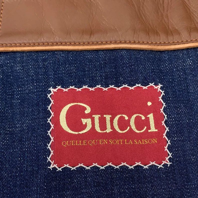 Gucci Gucci Size 36 Dark blue logo jaccard full print cotton lape Size US XS / EU 42 / 0 - 6 Thumbnail