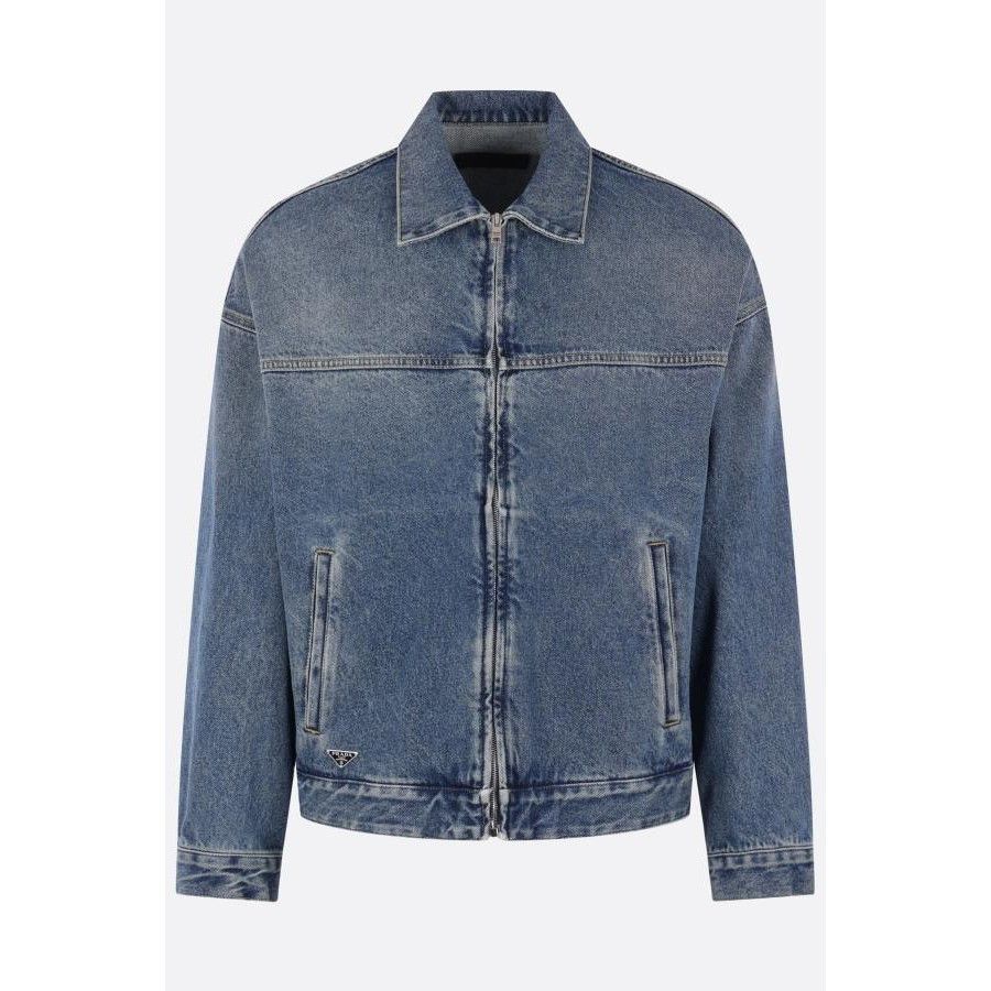 Prada PRADA Full Zip Blue Denim Jacket New & Authentic (Men's size Size US M / EU 48-50 / 2 - 1 Thumbnail