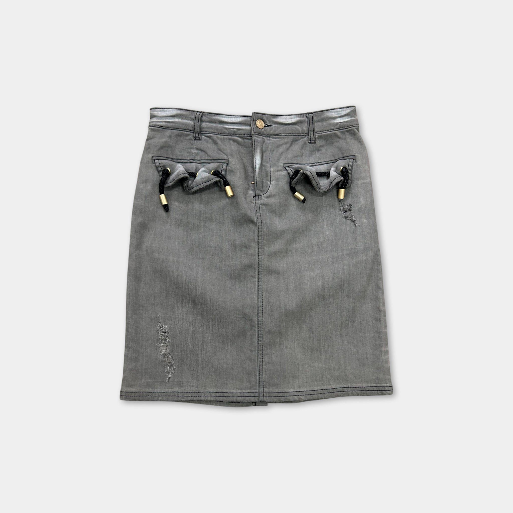 John Galliano Galliano Ropes Denim Mid-Length Skirt Size 29" - 1 Thumbnail