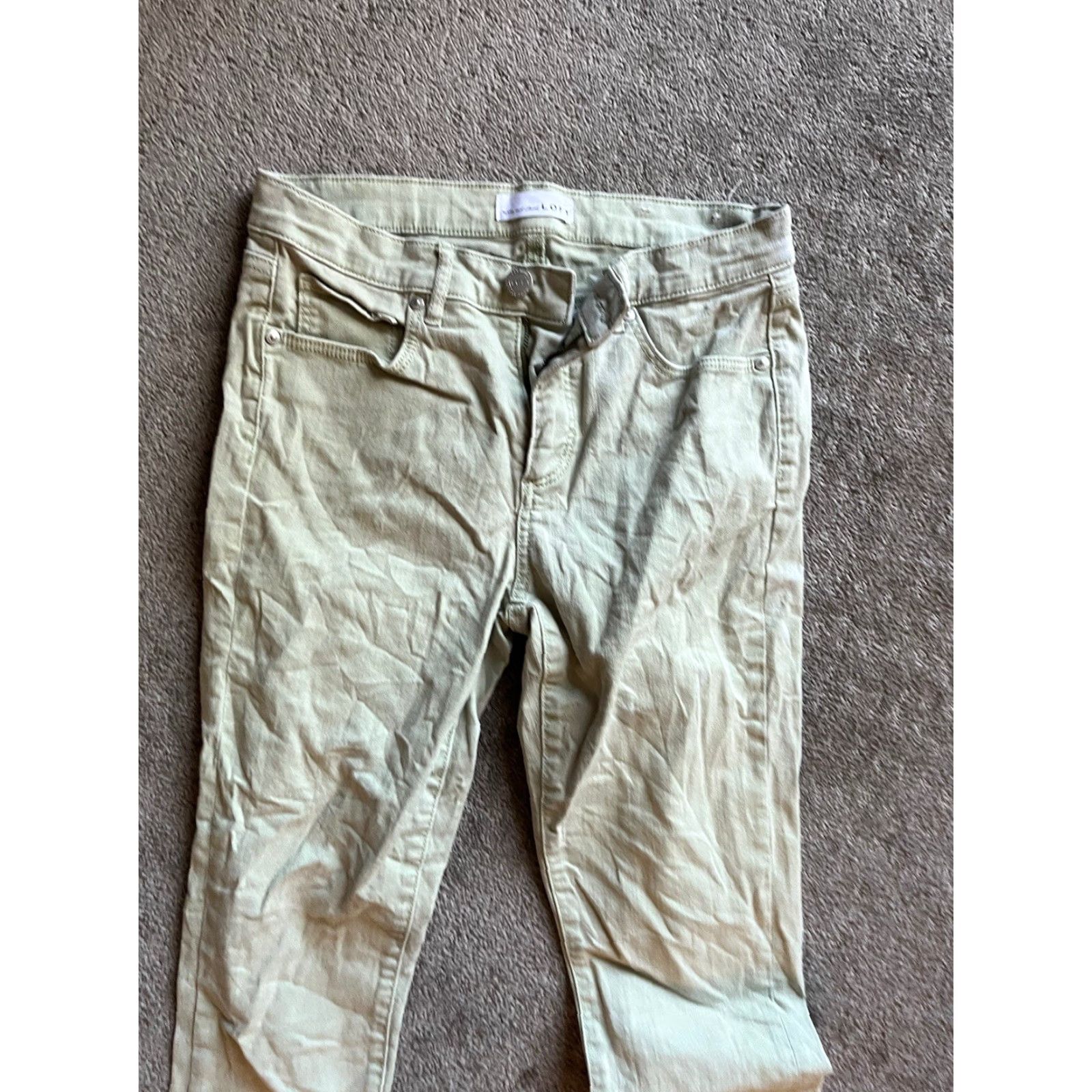 Loft LOFT Green Skinny Crop Jeans Sz 27/4 Women 5-Pocket Denim Stretch Casual Size 27" / US 4 / IT 40 - 2 Thumbnail