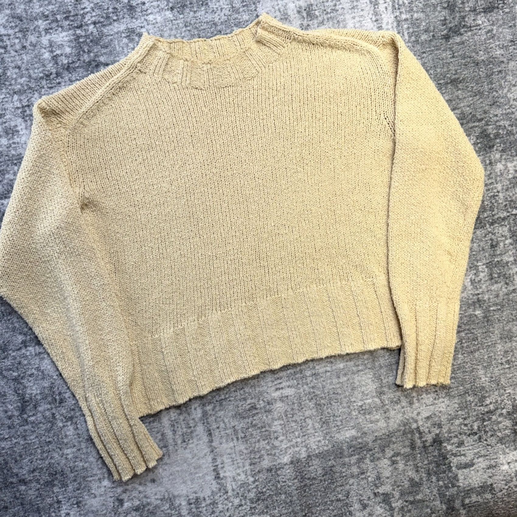 J.Crew J.CREW SweatER Women Small Beige Beach Lightweight Crewneck Pullover Knit Cotton Polyester Spandex Casual Regular Size S / US 4 / IT 40 - 2 Thumbnail