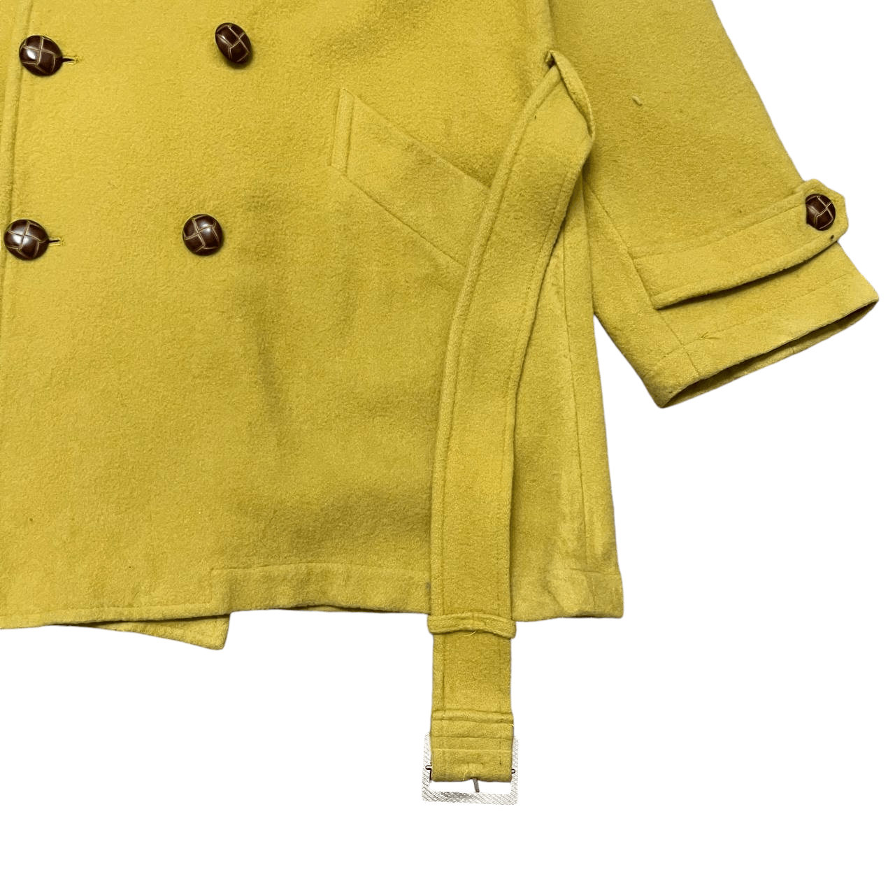 Yohji Yamamoto Vintage Ined by Yohji Yamamoto Wool Coat with Belt Size US M / EU 48-50 / 2 - 4 Thumbnail
