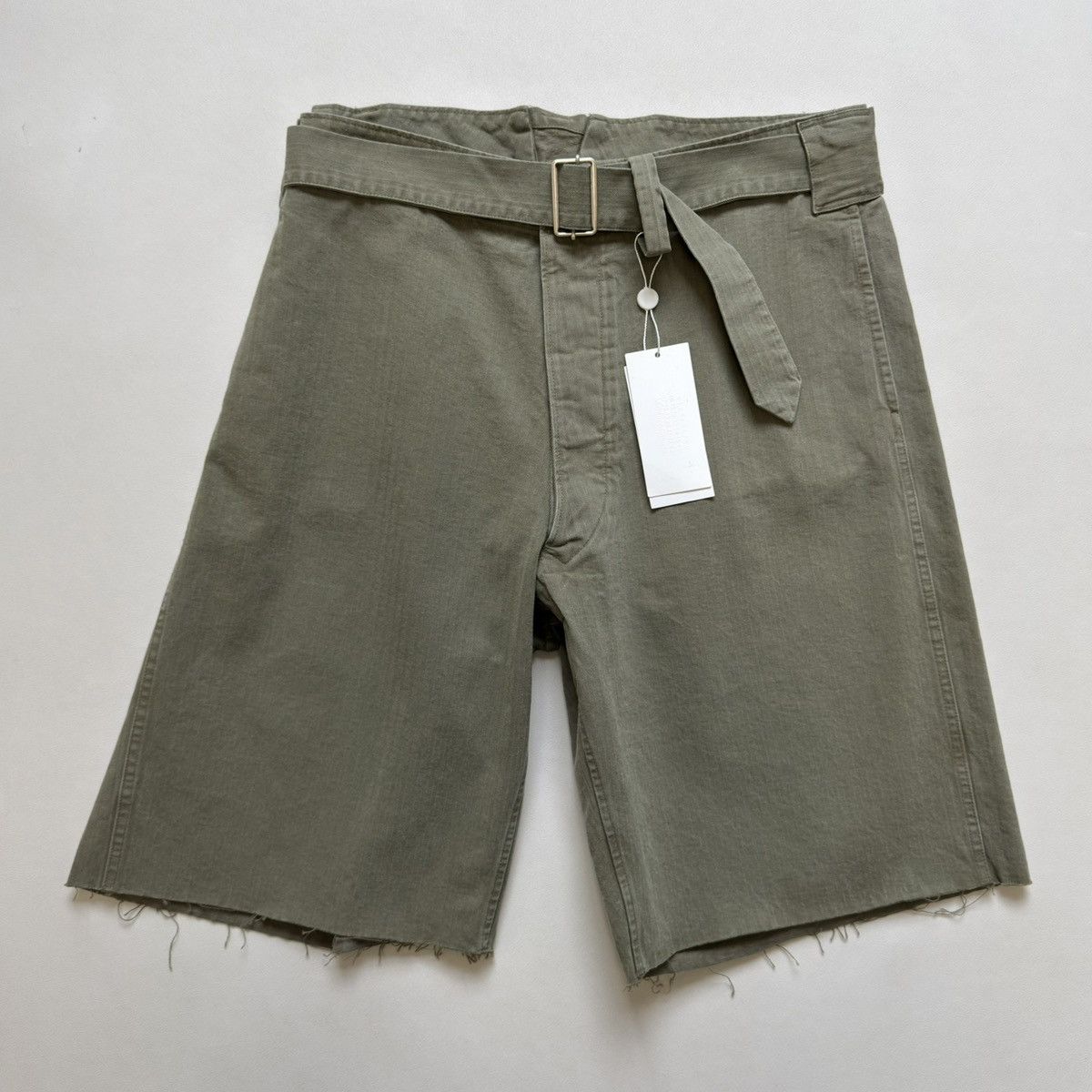 Maison Margiela S/S 22 Raw Hem Cotton Utility Shorts Size US 36 / EU 52 - 1 Thumbnail
