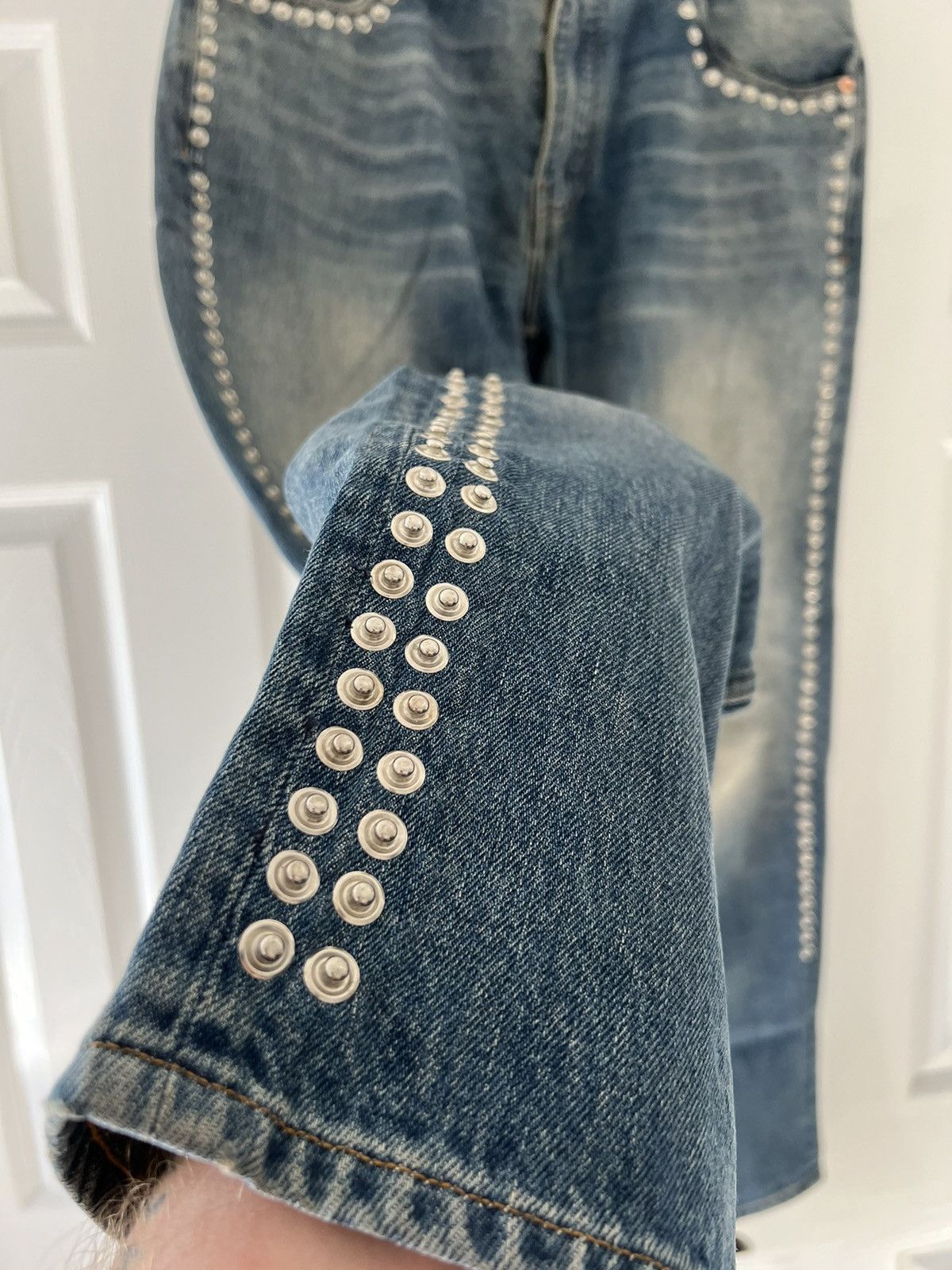Martine Rose Rare Martine Rose Stud-Embellished Denim Size US 32 / EU 48 - 3 Thumbnail