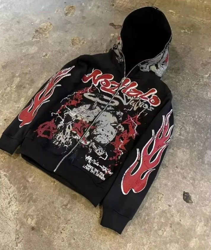 Japanese Brand Streetwear Skeleton Graphic Hoodie Punk Gothic Style Size US M / EU 48-50 / 2 - 2 Thumbnail