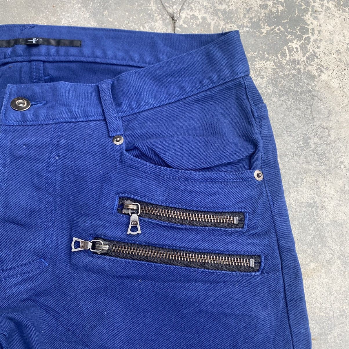 NO ID NO ID Navy Zipper Flared Stretchable Jeans Size US 33 - 5 Thumbnail