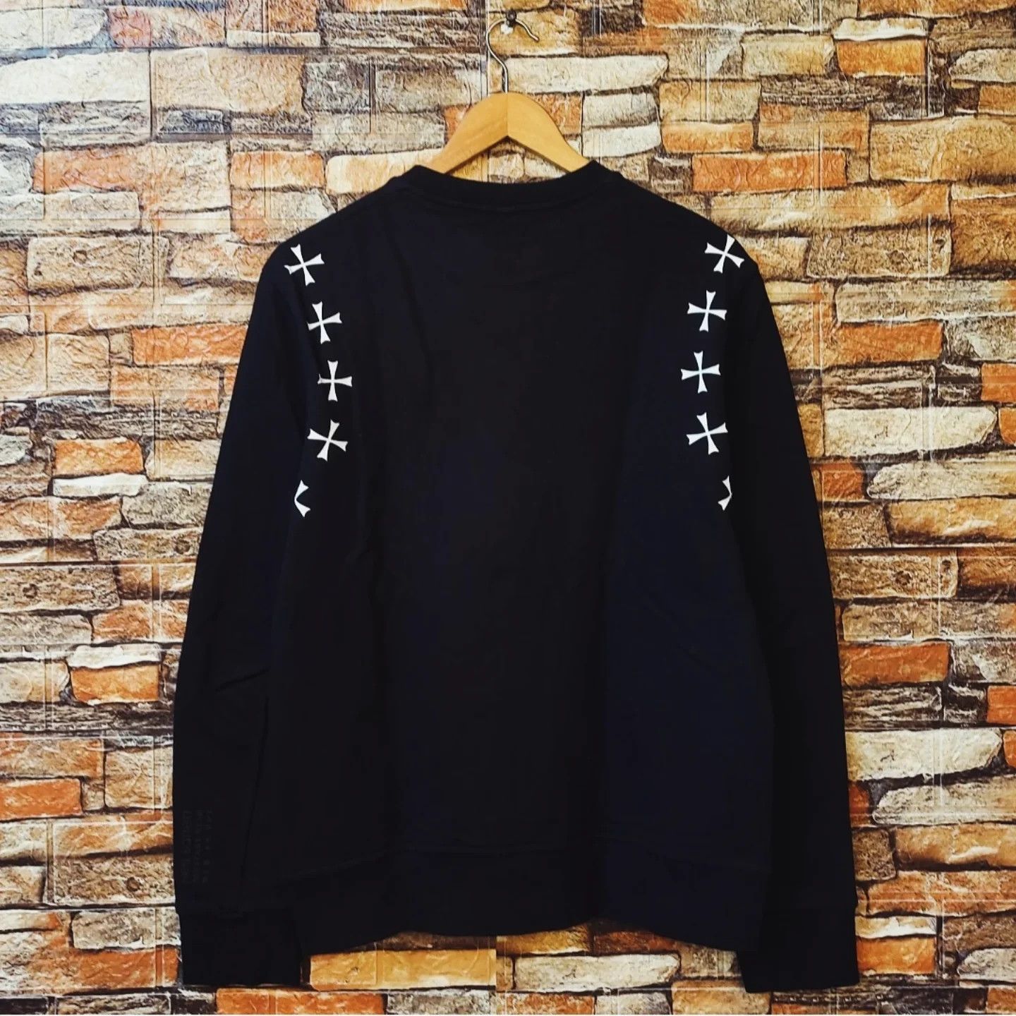 Neil Barrett Neil Barrett Black Fair Isle Military Stars Crewneck Size US S / EU 44-46 / 1 - 3 Thumbnail