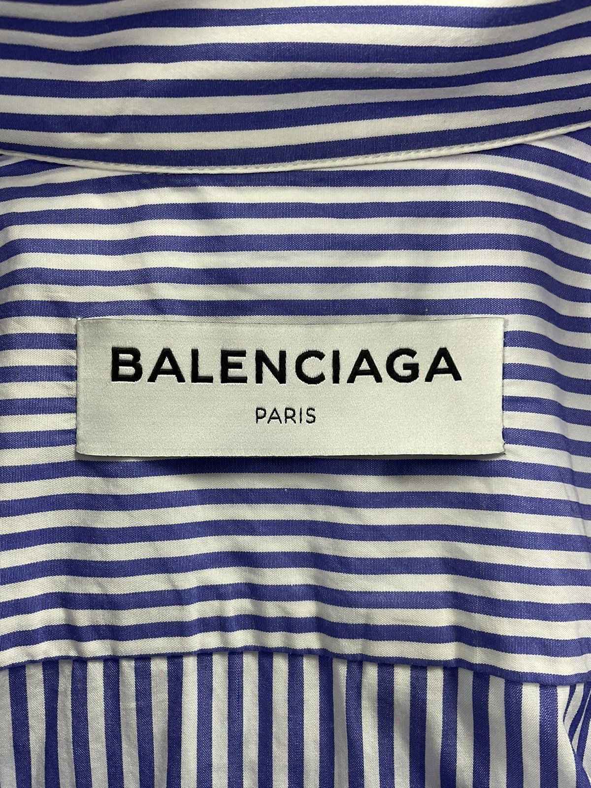 Balenciaga Balenciaga Oversized Striped Cotton-Poplin Dress Size XS / US 0-2 / IT 36-38 - 7 Thumbnail