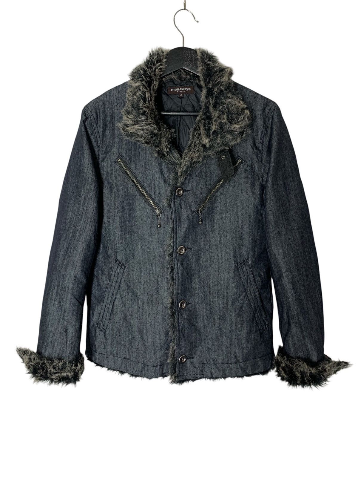 HIDEAWAYS Hideaways Nicole Club Denim Fur Jacket Share Spirit Goa Lgb Size US M / EU 48-50 / 2 - 1 Thumbnail
