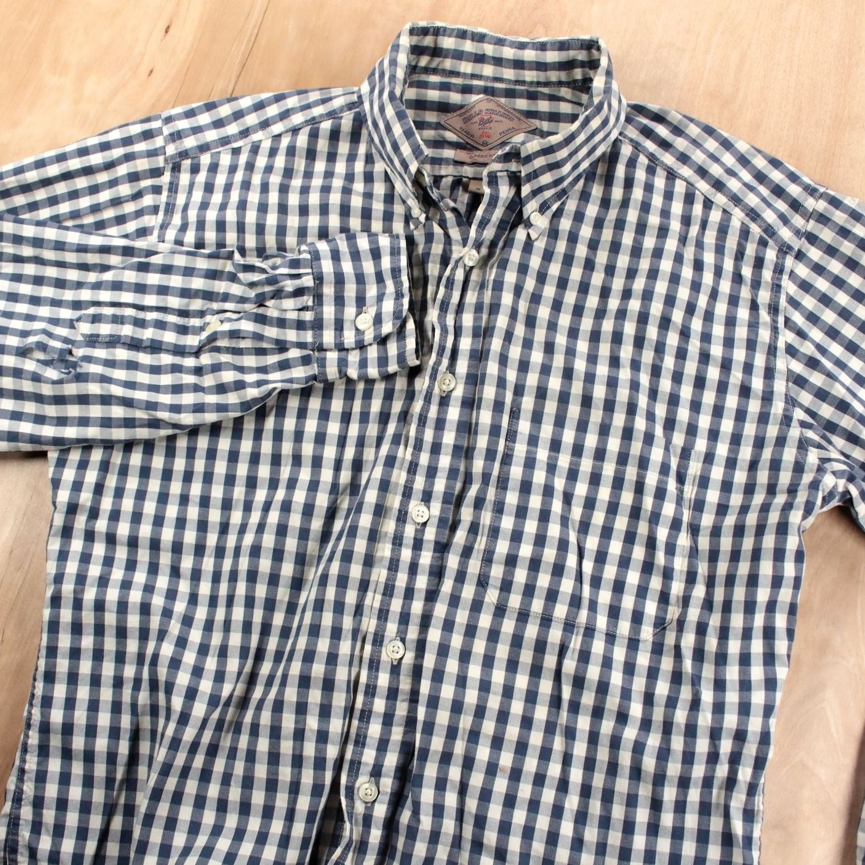 Bills Khakis Bills Khakis Blue Gingham Shirt MEDIUM Long Sleeve Mens Size US M / EU 48-50 / 2 - 3 Thumbnail