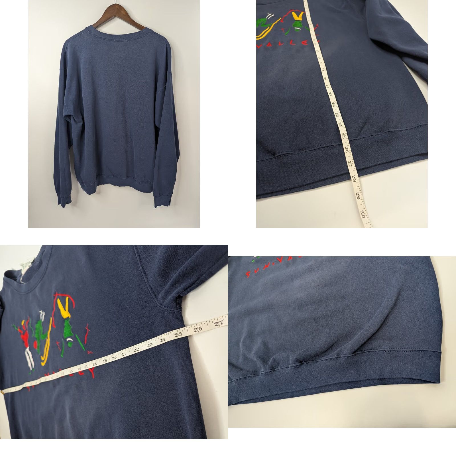 Vintage Vintage SGT. LEISURE Sweatshirt Mens M Navy Ski Graphic Pullover 90s Boys Womens? (no) Size US M / EU 48-50 / 2 - 8 Thumbnail