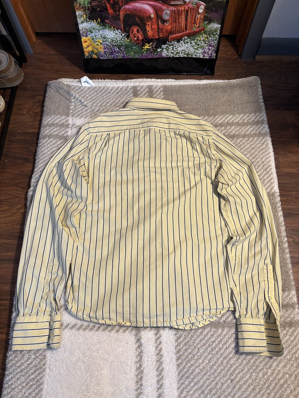 Hollister Cream and Blue striped Hollister button down Size US M / EU 48-50 / 2 - 3 Thumbnail