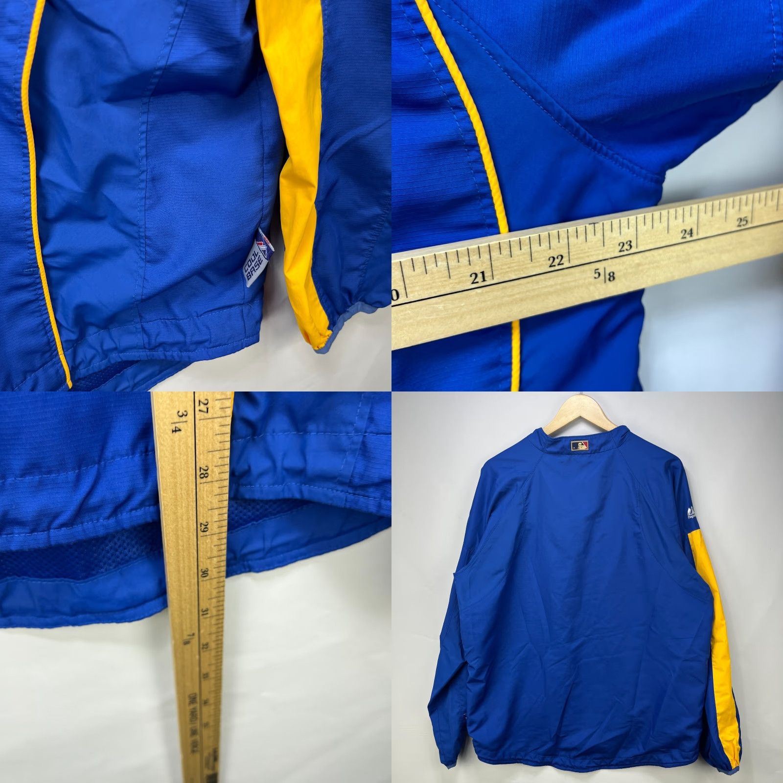 Vintage VINTAGE Majestic Milwaukee Brewers Windbreaker Jacket M Men Blue Nylon Size US M / EU 48-50 / 2 - 8 Thumbnail