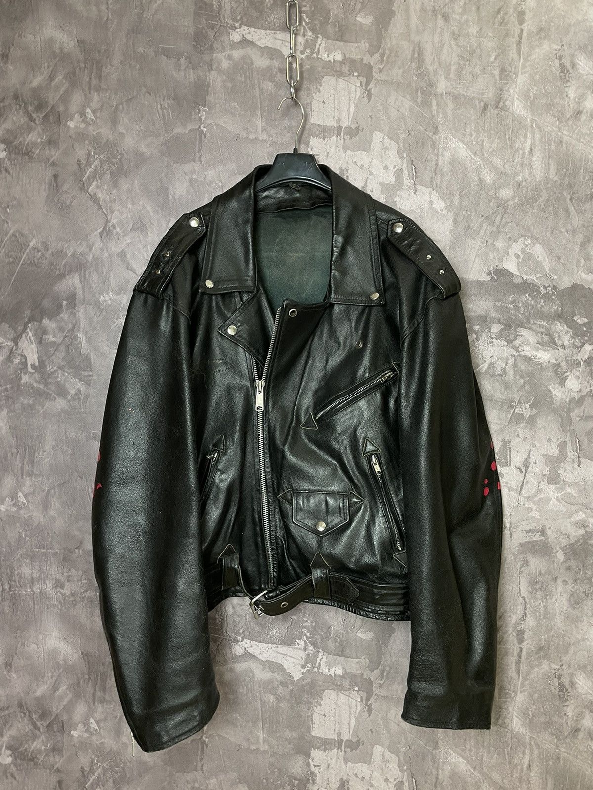 Vintage Vintage Leather Biker Motorcycle Jacket Streetwear 90s Size US L / EU 52-54 / 3 - 1 Thumbnail