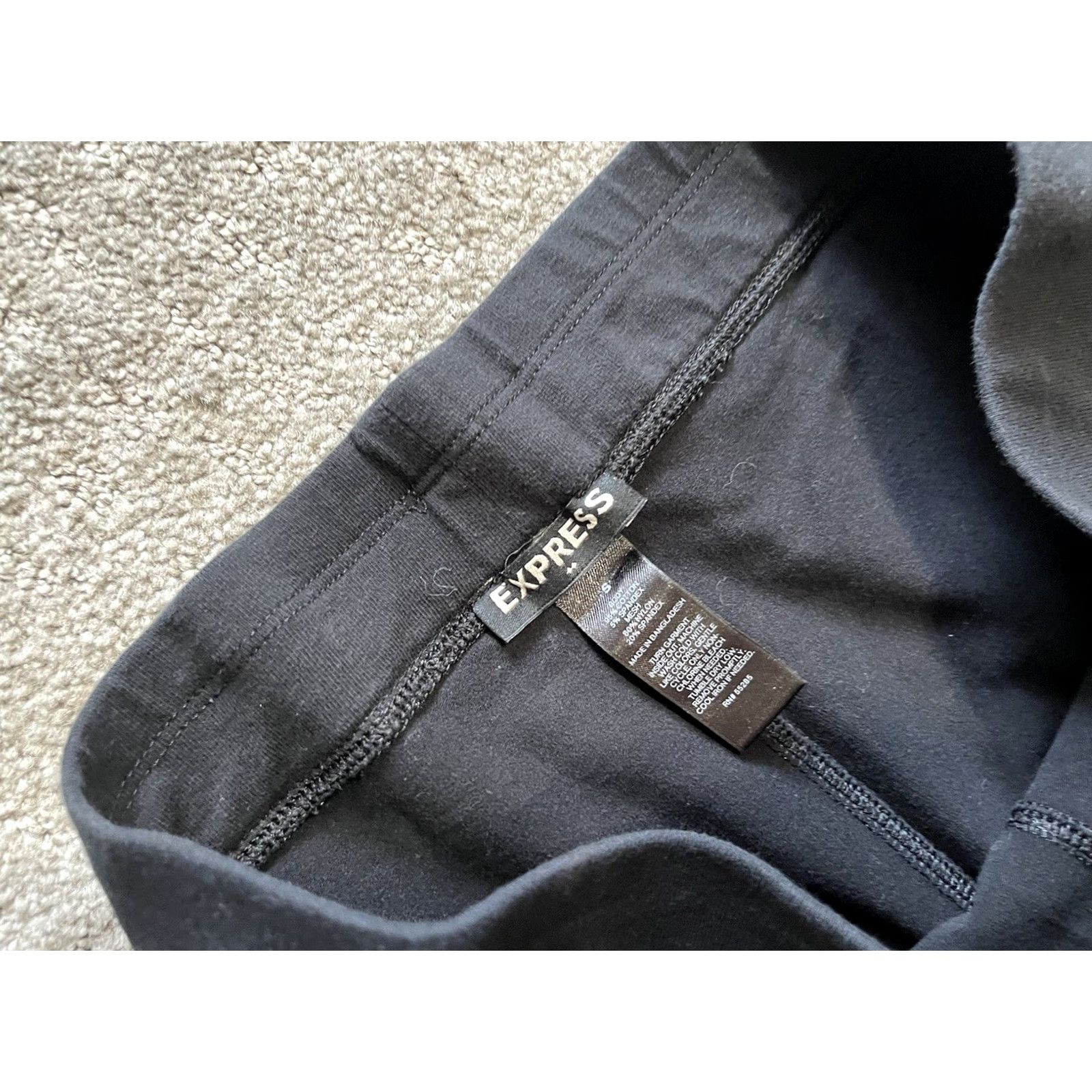 Express Express Leggings Women Size S Black Stretch Ankle Workout Pants Subtle Studded Rise High Size 28" / US 6 / IT 42 - 5 Thumbnail