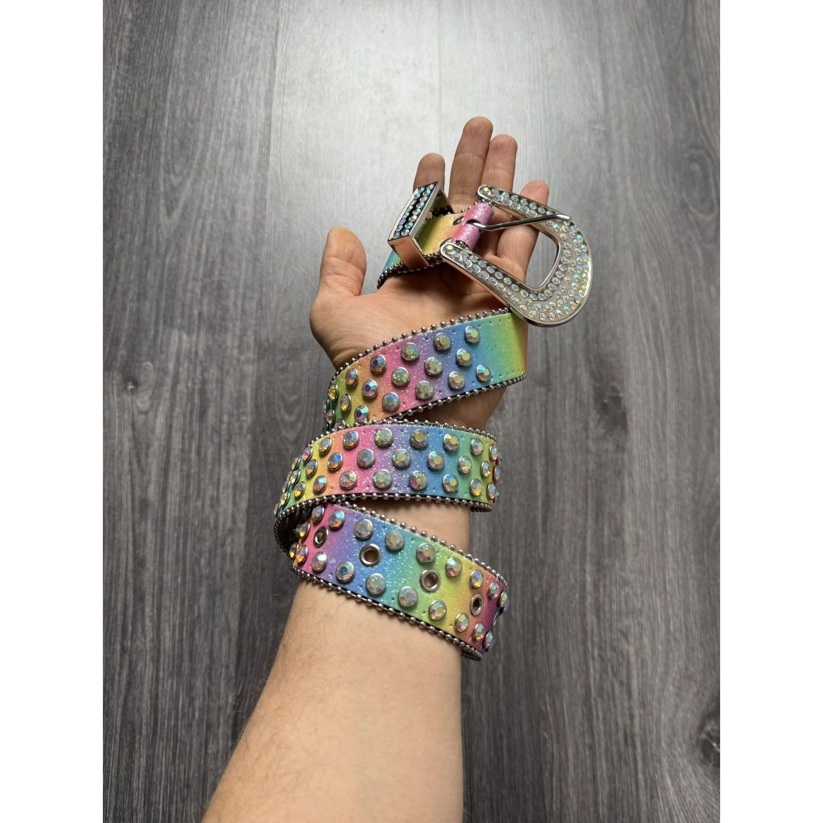 Japanese Brand × Vintage Vintage Belts Y2K Rhinestones Punk Rhinestone BB Simon style Size ONE SIZE - 3 Thumbnail