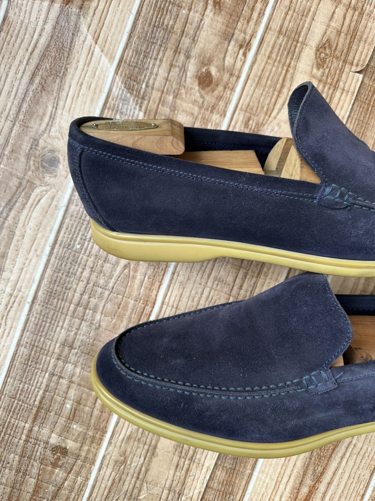 Loro Piana Loro Piana Summer Walk Blue Suede Loafer Flats Size US 11 / EU 44 - 9 Thumbnail