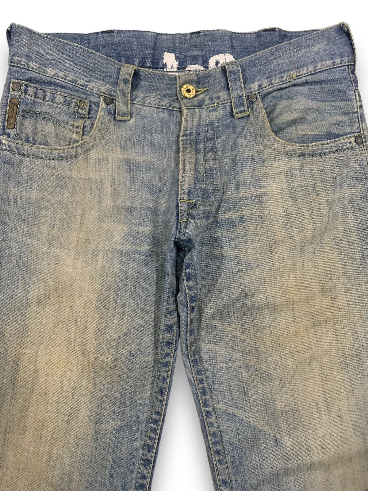 Giorgio Armani Vintage Giorgio Armani J09 Mud Washed Baggy Jeans Size US 33 - 3 Thumbnail