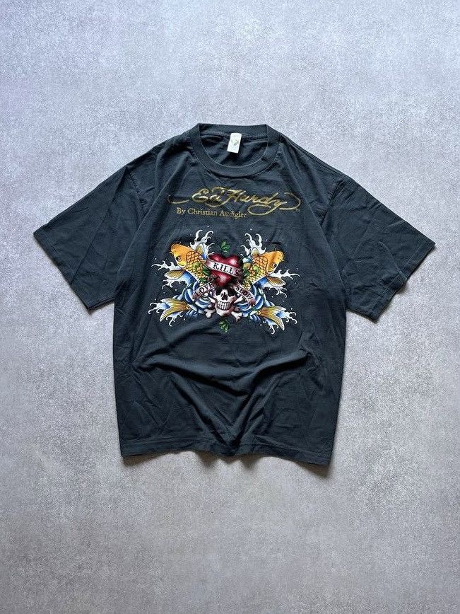 Ed Hardy Vintage Ed Hardy Love Kills Slowly Boxy T-shirt XL Size US XL / EU 56 / 4 - 1 Thumbnail