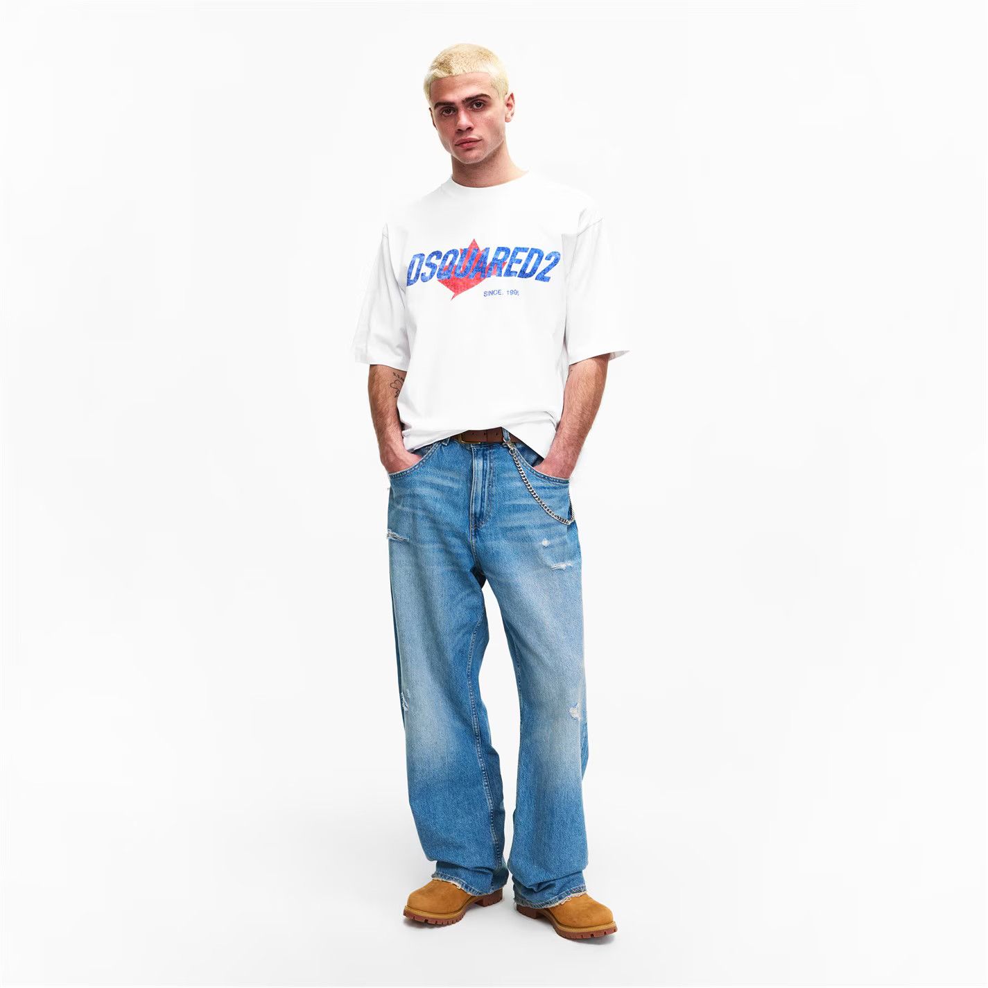 Dsquared2 o1g2r1mq0426 1995 Oversized T-Shirt in White Size US S / EU 44-46 / 1 - 6 Thumbnail
