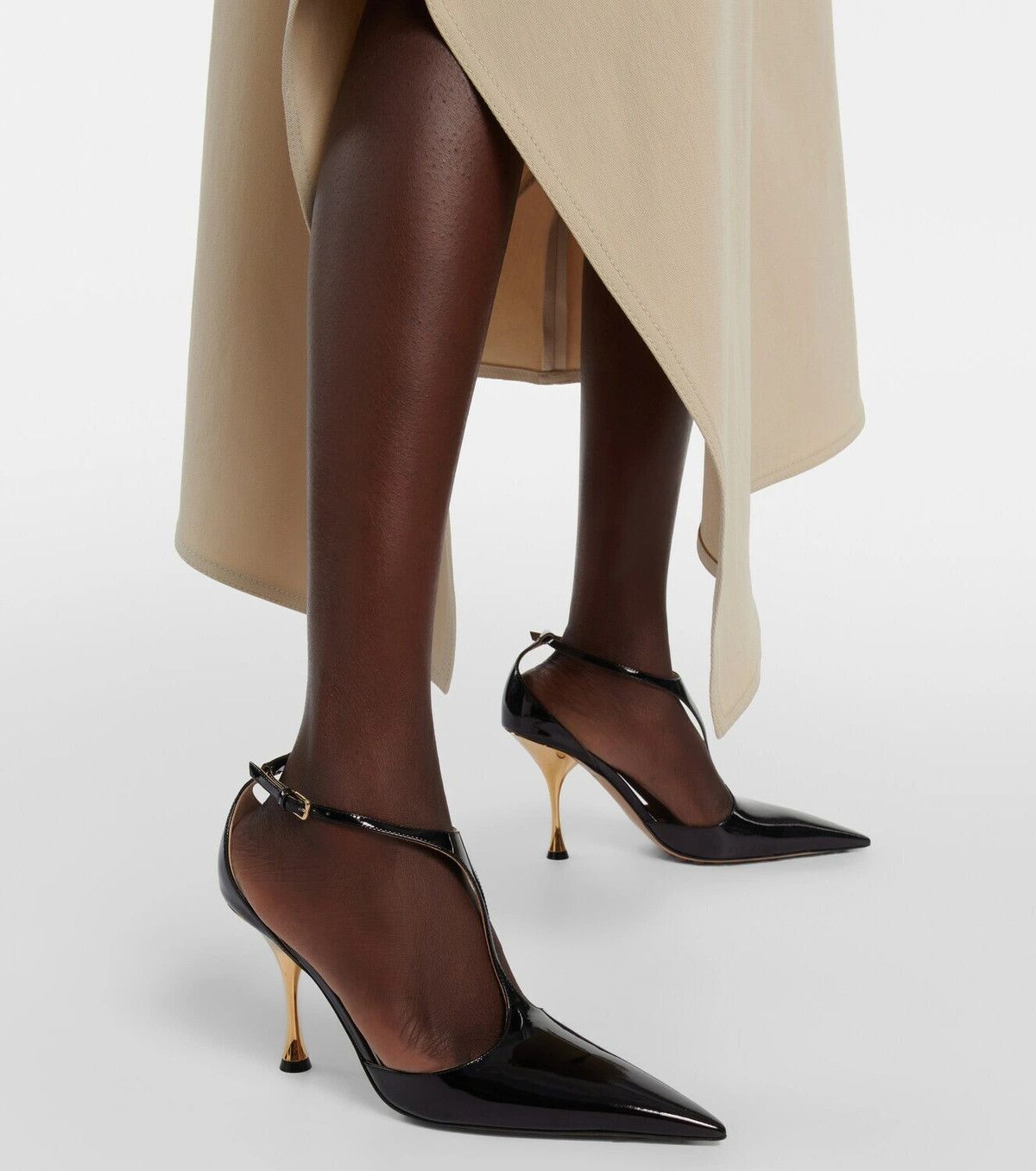 Bottega Veneta o1y0725 Spool Heel Pumps in Black Size US 6 / IT 36 - 4 Thumbnail