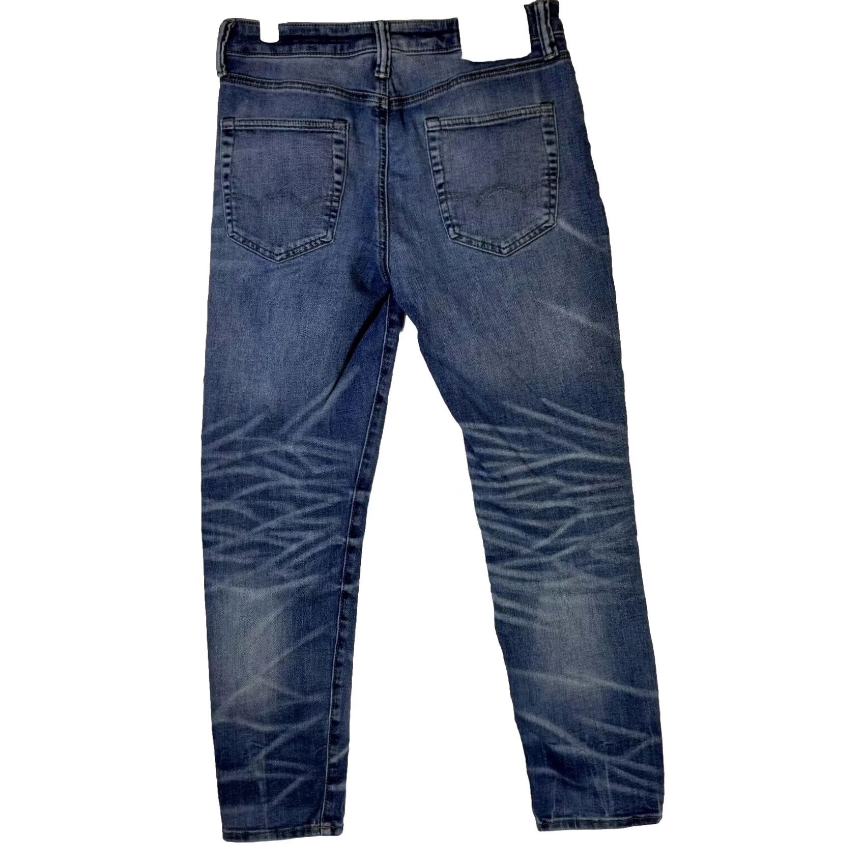 American Eagle Outfitters American Eagle Outfitters Jeans Women Whiskered Stretch 29 X 30 Blue Denim Skinny Leg, Regular, Medium Wash, 5-Pocket, Button Zip, Excellent Size 29" - 2 Thumbnail