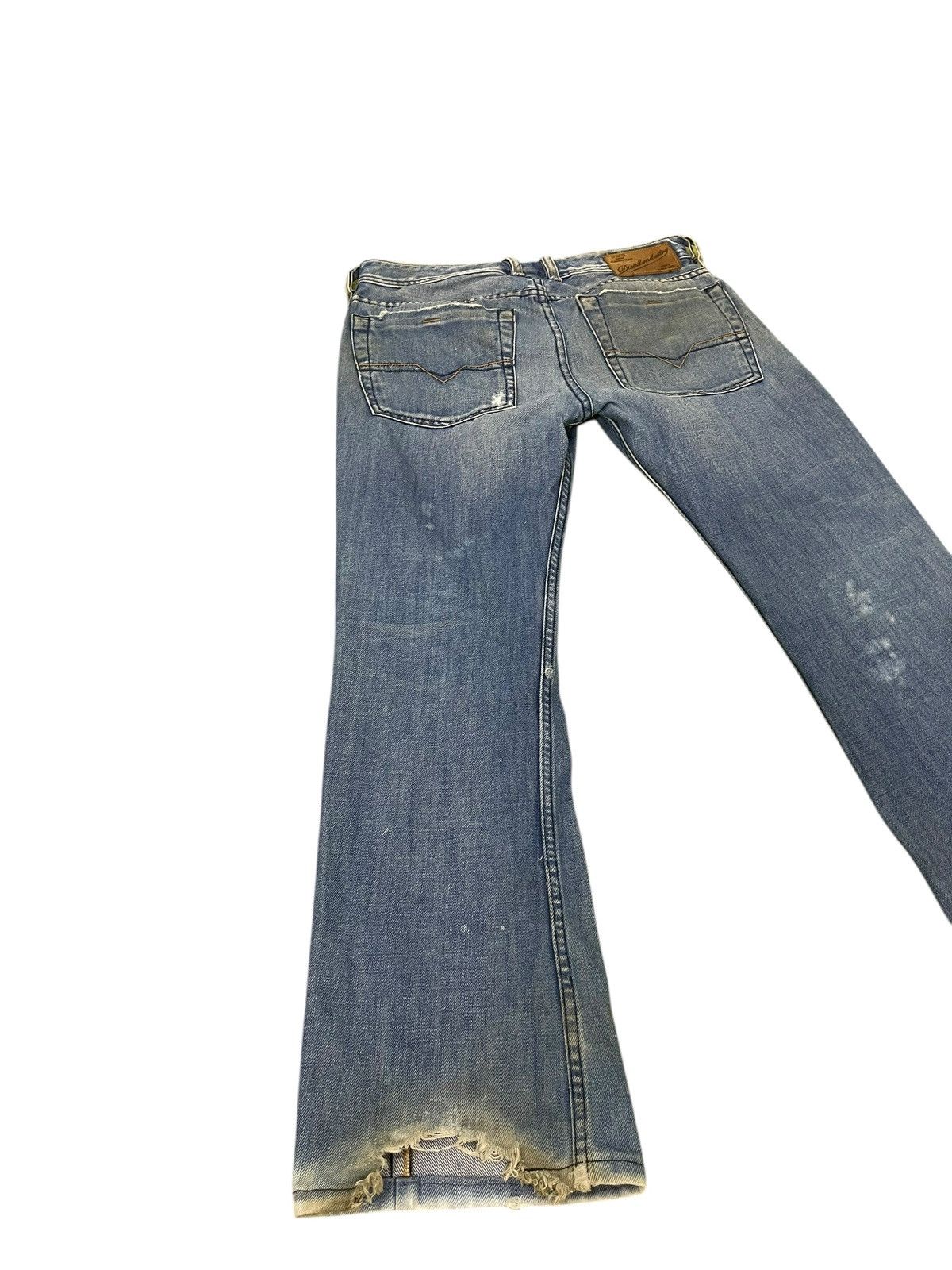 Diesel Flare Jeans Y2K Diesel Industries Distress Boot Cut 1🟦0 Size US 31 - 13 Thumbnail